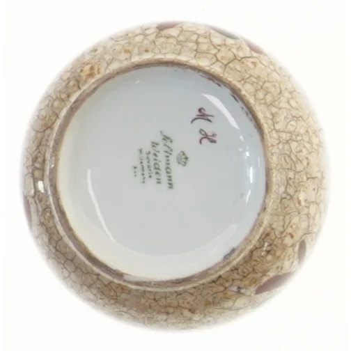 Dekorativ porcelæn ingefærkrukke med låg (str. Ø 8,5x9,5 cm)