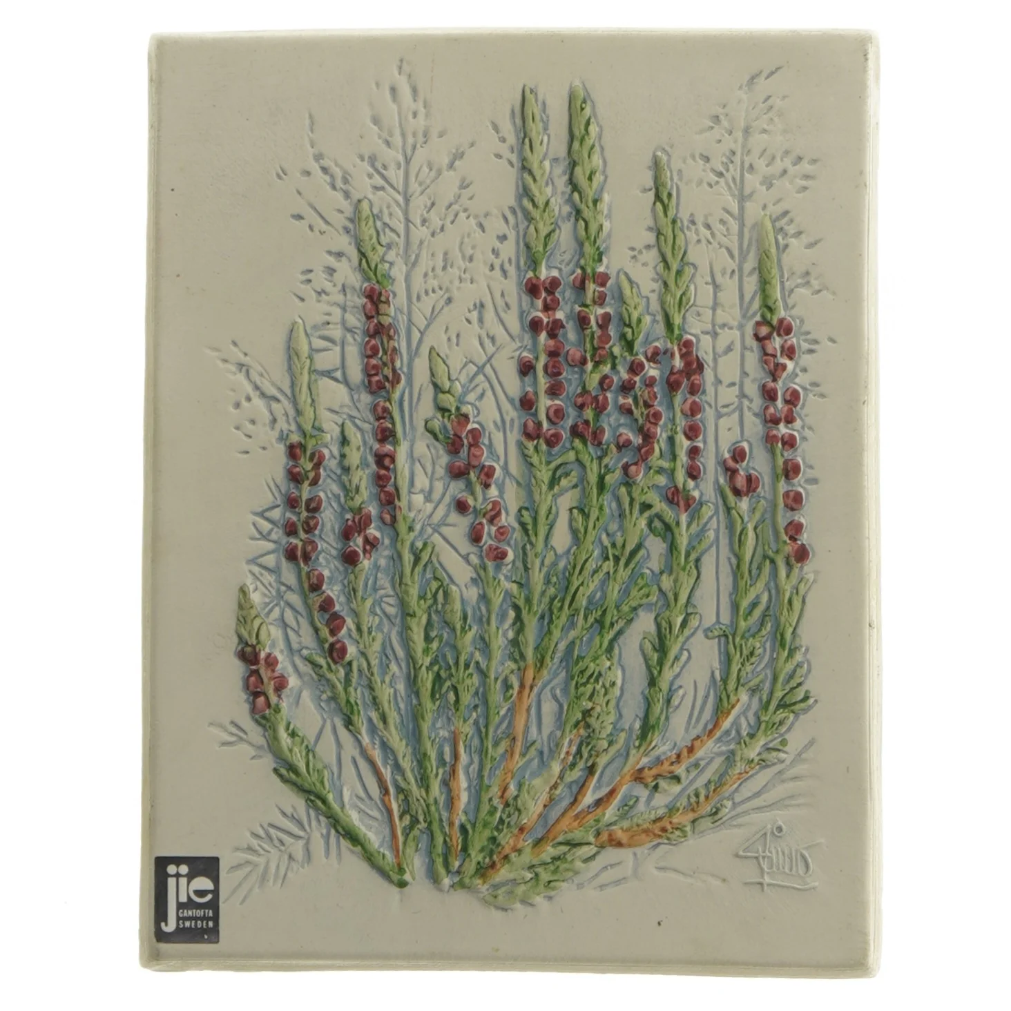 JIE Gantofta reliefplakette fra JIE (str. 17,5x13,5 cm)