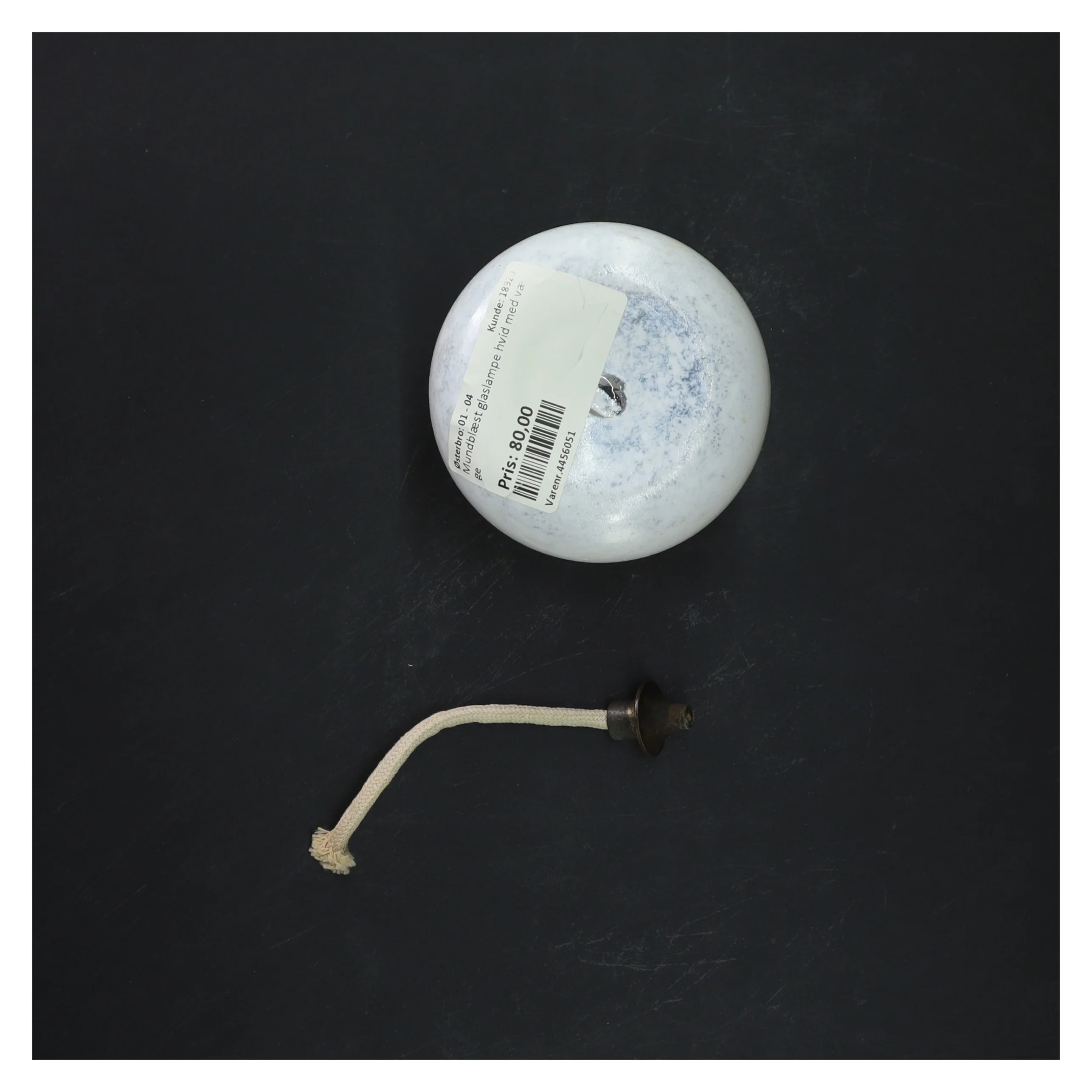 Olie lampe med væge (str. Ø 8x h 9,5 cm)