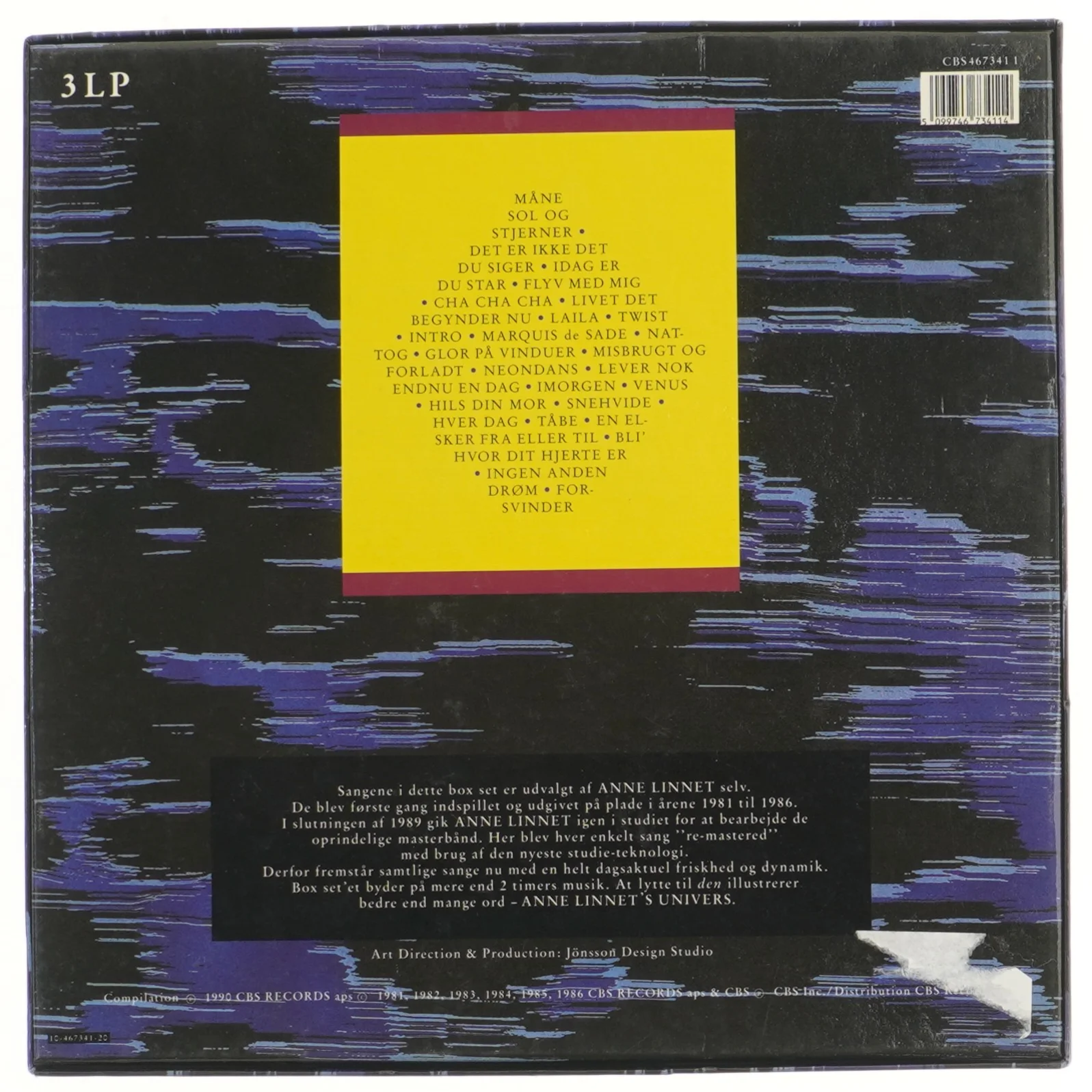 Anne Linnet Univers 3 LP boxset fra Anne Linnet (str. 31x31 cm)