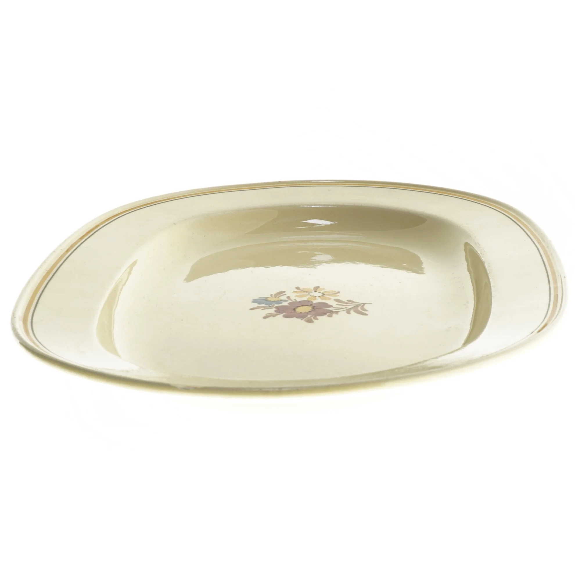 Oval serveringsfad med blomstermotiv fra Villeroy & Boch (str. 37x24 cm)