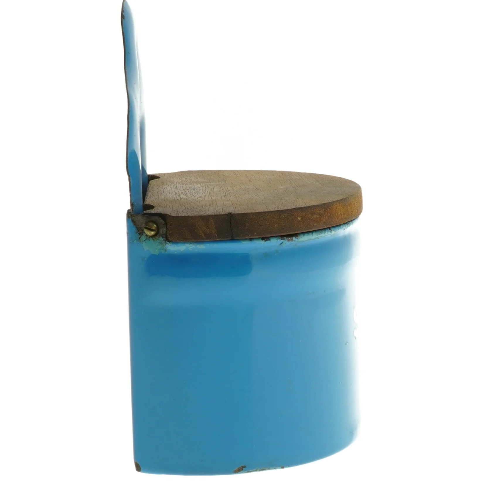 Blå saltbeholder med låg (str. 19x14 cm)