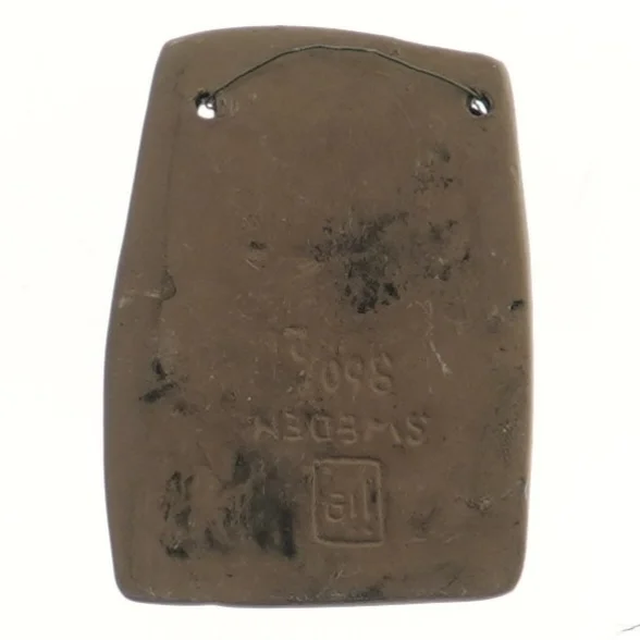 Keramisk relief med rose (str. 11x8,5 cm)