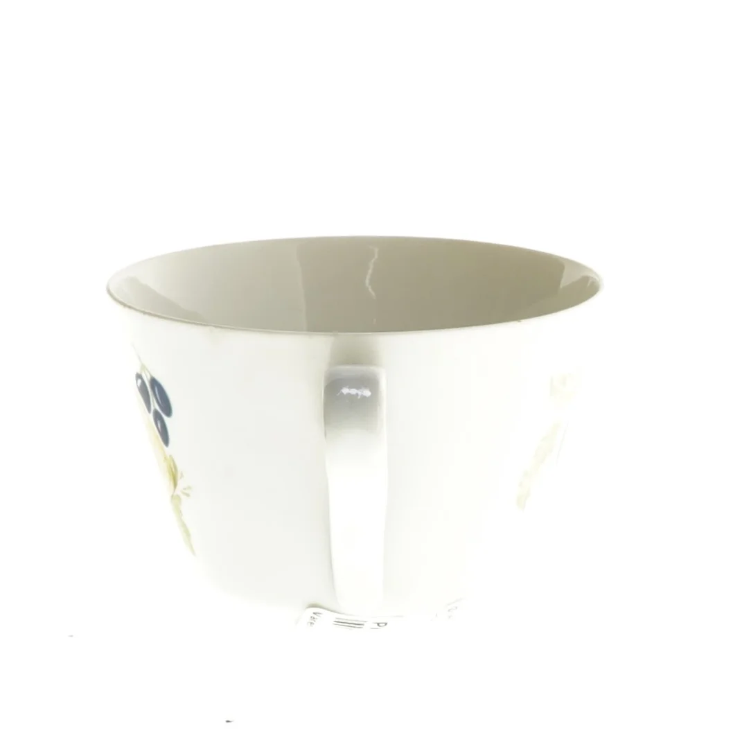 Lyngby Porcelænskop med frugtdekoration fra Lyngby (str. Ø 9,5 cm)