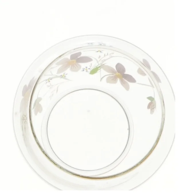 Dekorativ glasvase med blomsterdesign (str. Ø 11x10 cm)