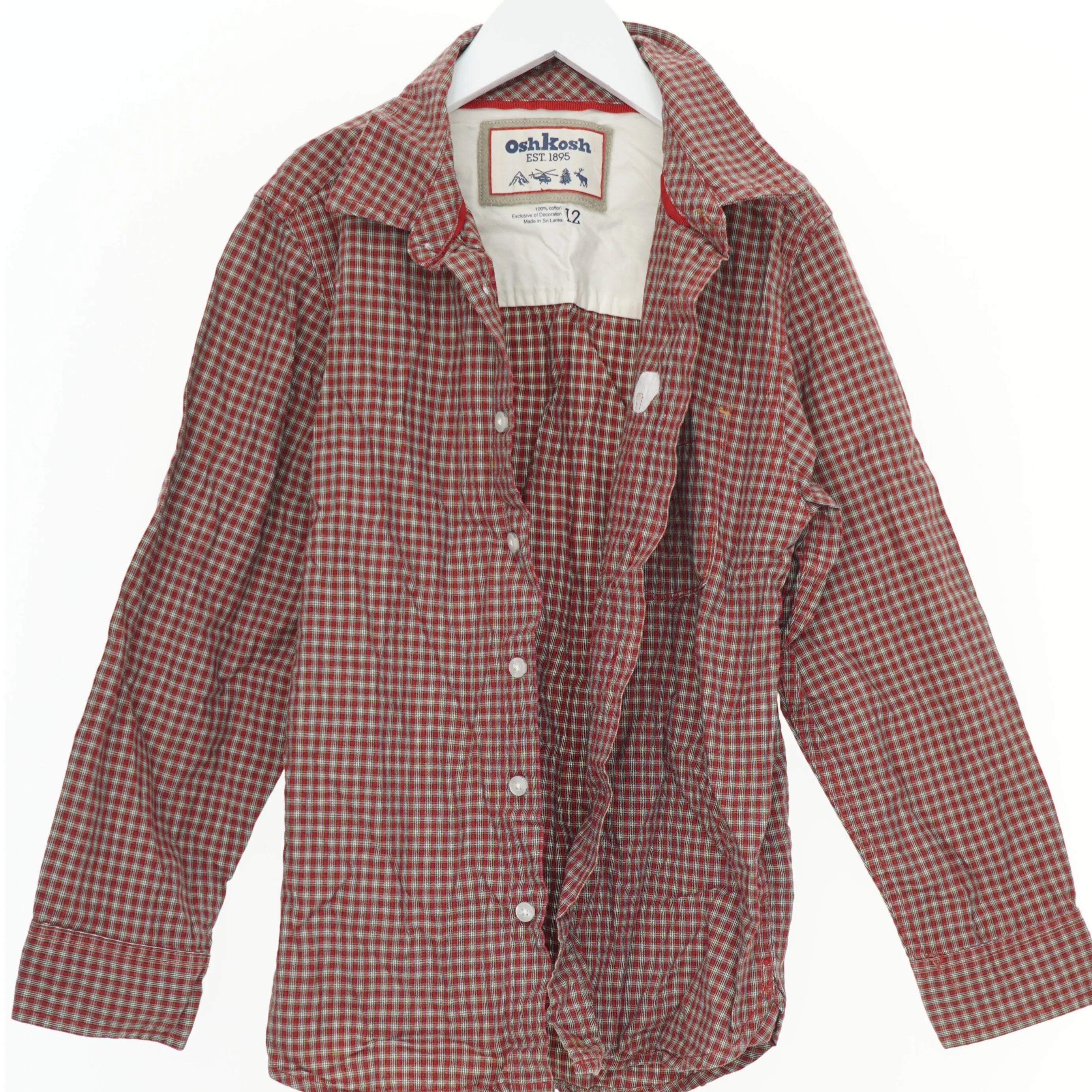 Skjorte med tern fra OshKosh (str. 152)