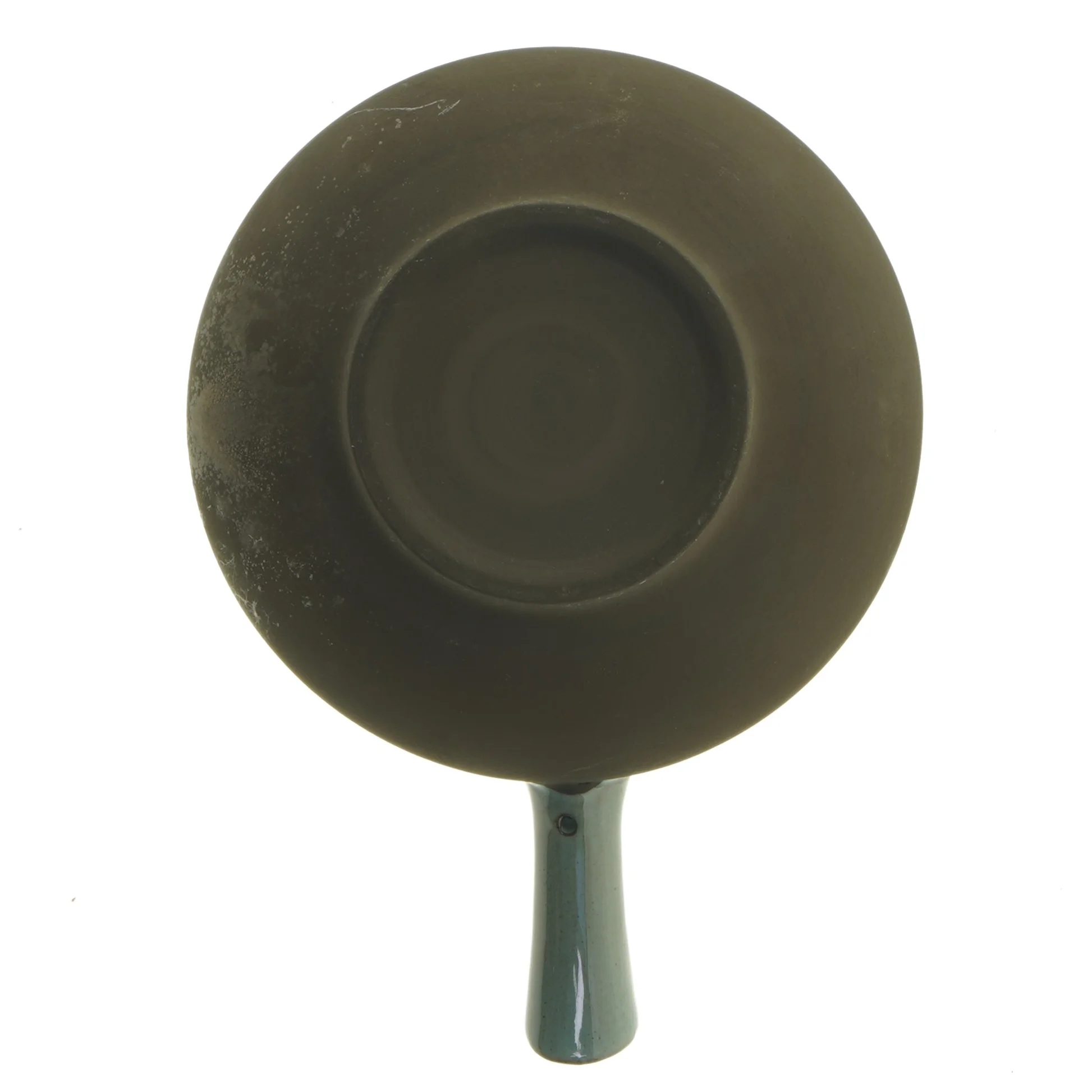 Keramisk skål med låg og håndtag (str. Ø 16 cm)