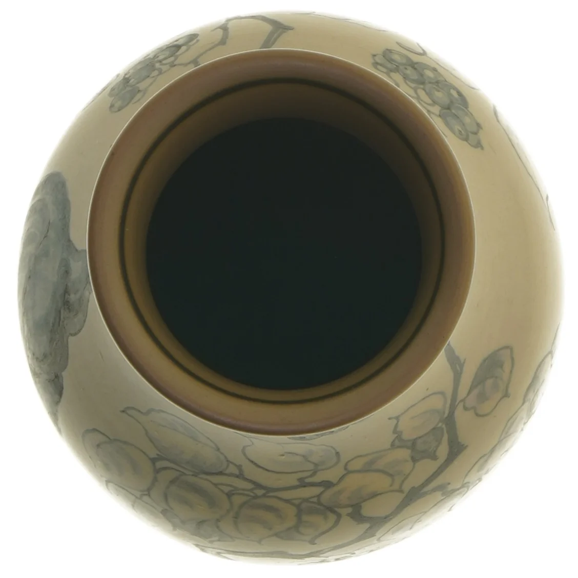 Dekorativ vase med påfuglemotiv fra L. Hjorth (str. 28 cm)