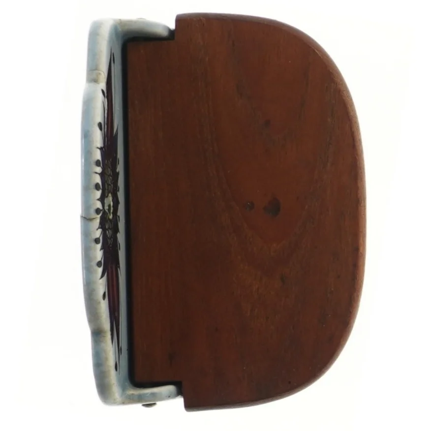 Keramik vægspand med låg (str. 16x14x8 cm)