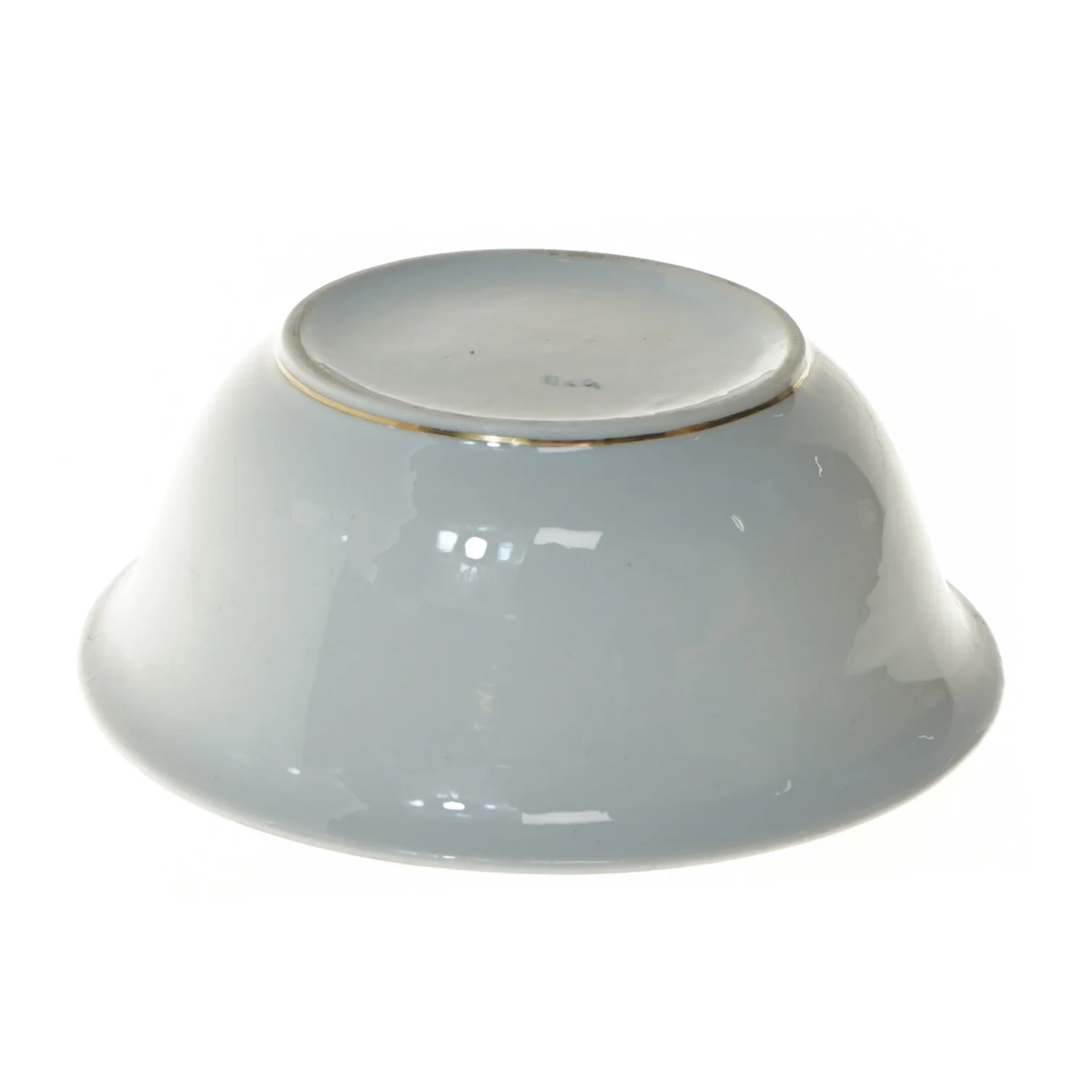 Bing og Grøndal porcelænsskål med rosa og guldkant (str. Ø 19x7 cm)