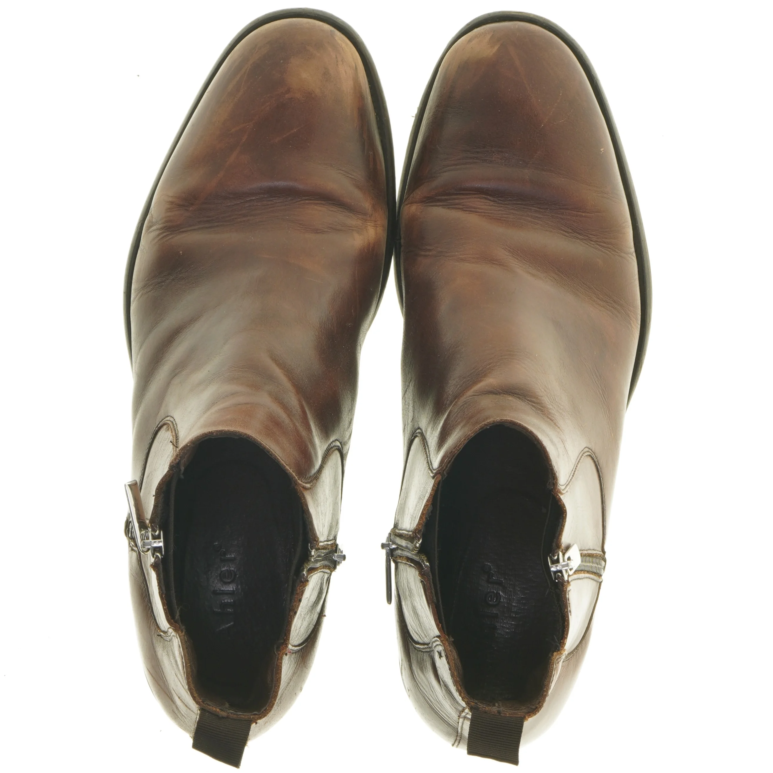 AHLER brune læderstøvler herre str.  44 