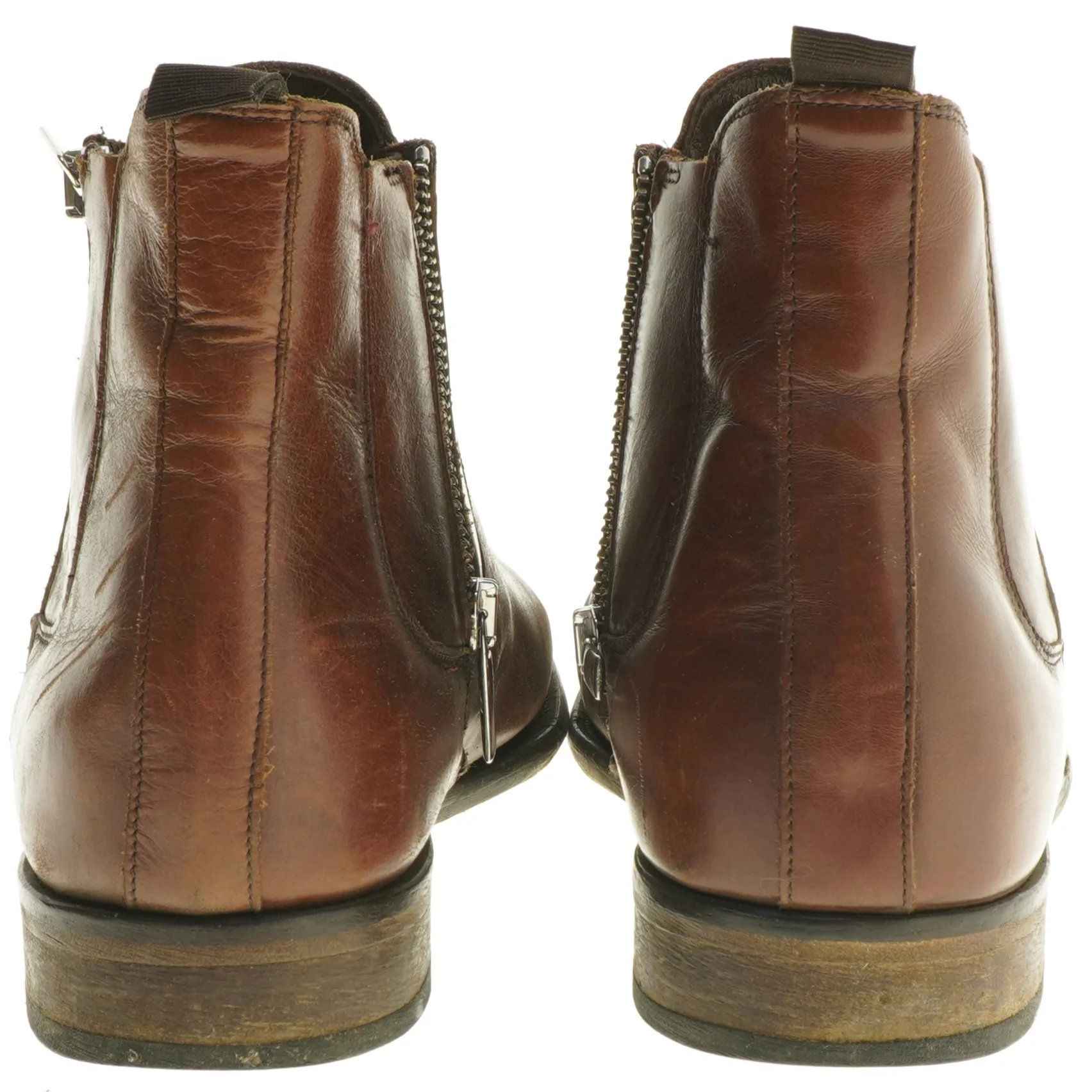 AHLER brune læderstøvler herre str.  44 