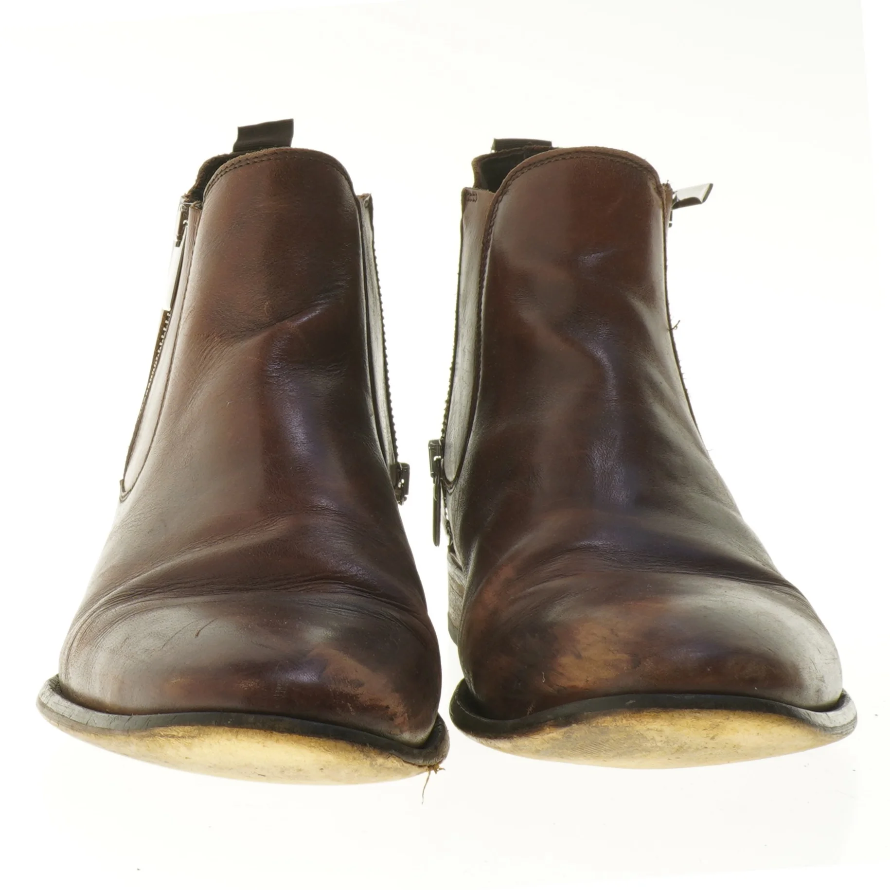 AHLER brune læderstøvler herre str.  44 