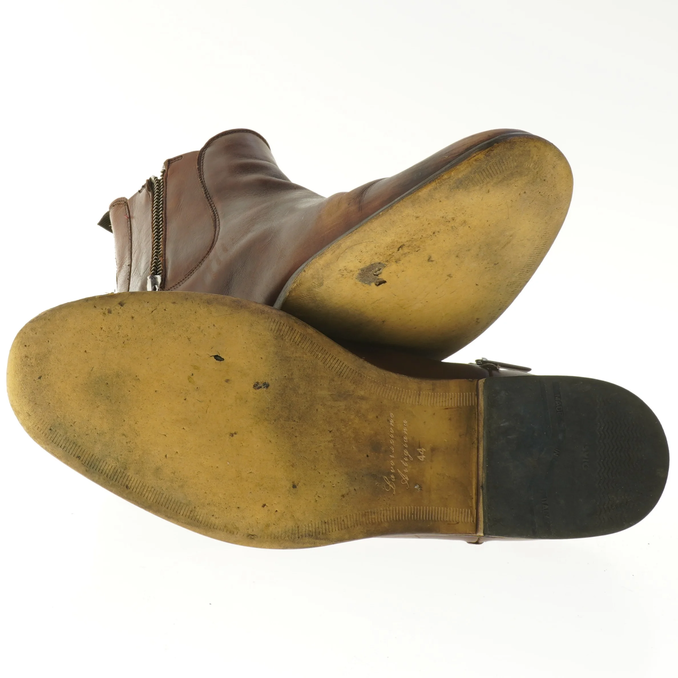 AHLER brune læderstøvler herre str.  44 