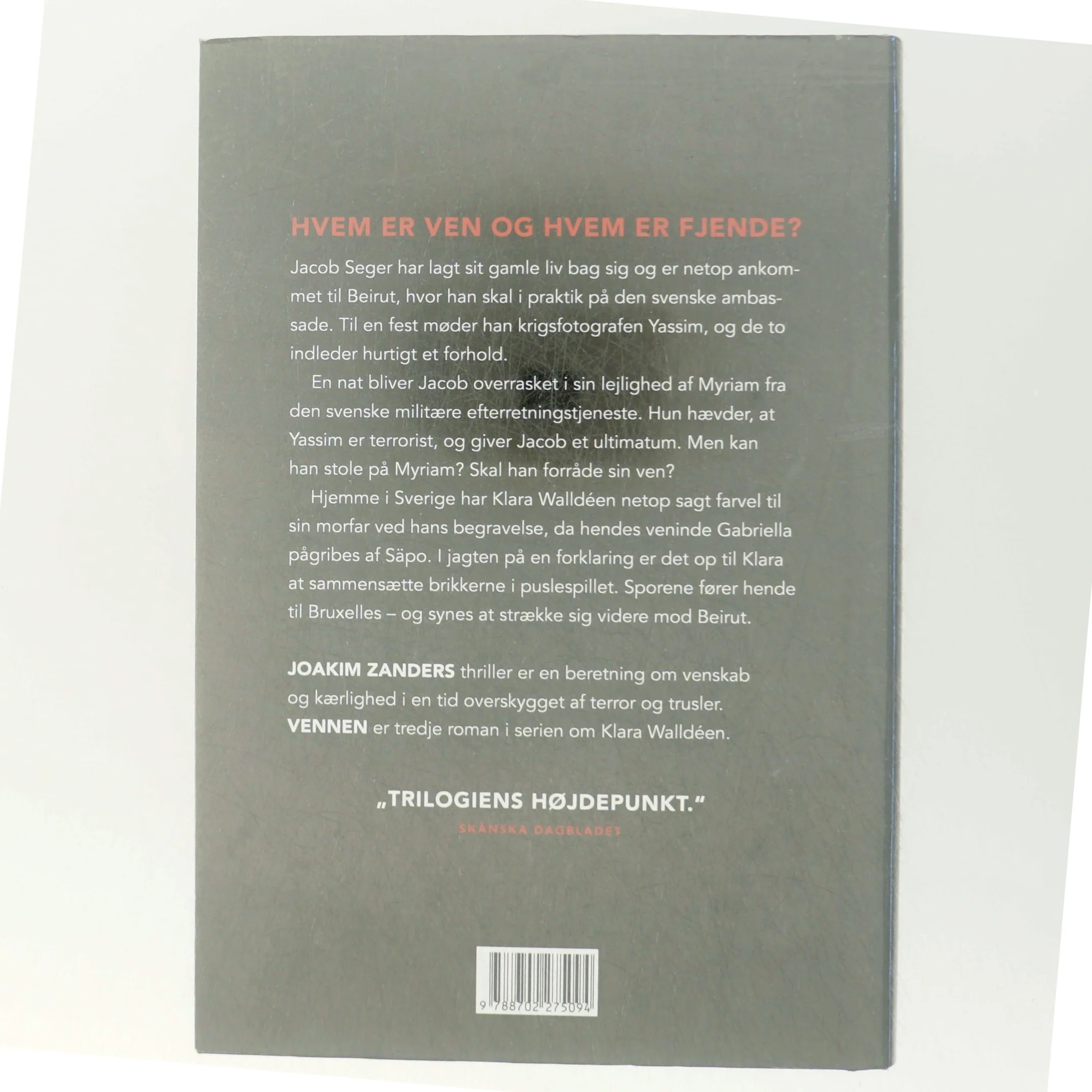 Vennen : spændingsroman af Joakim Zander (Bog)