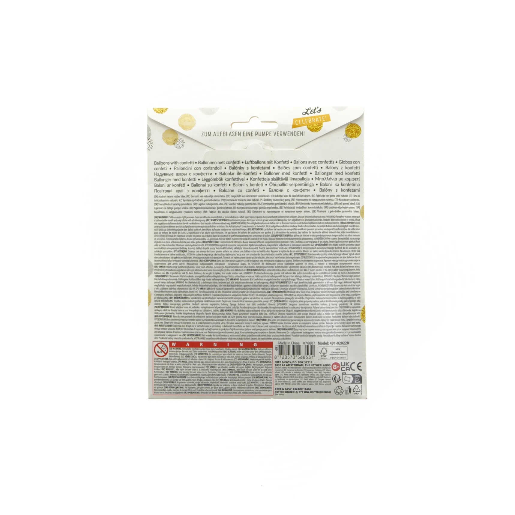 Balloner med konfetti