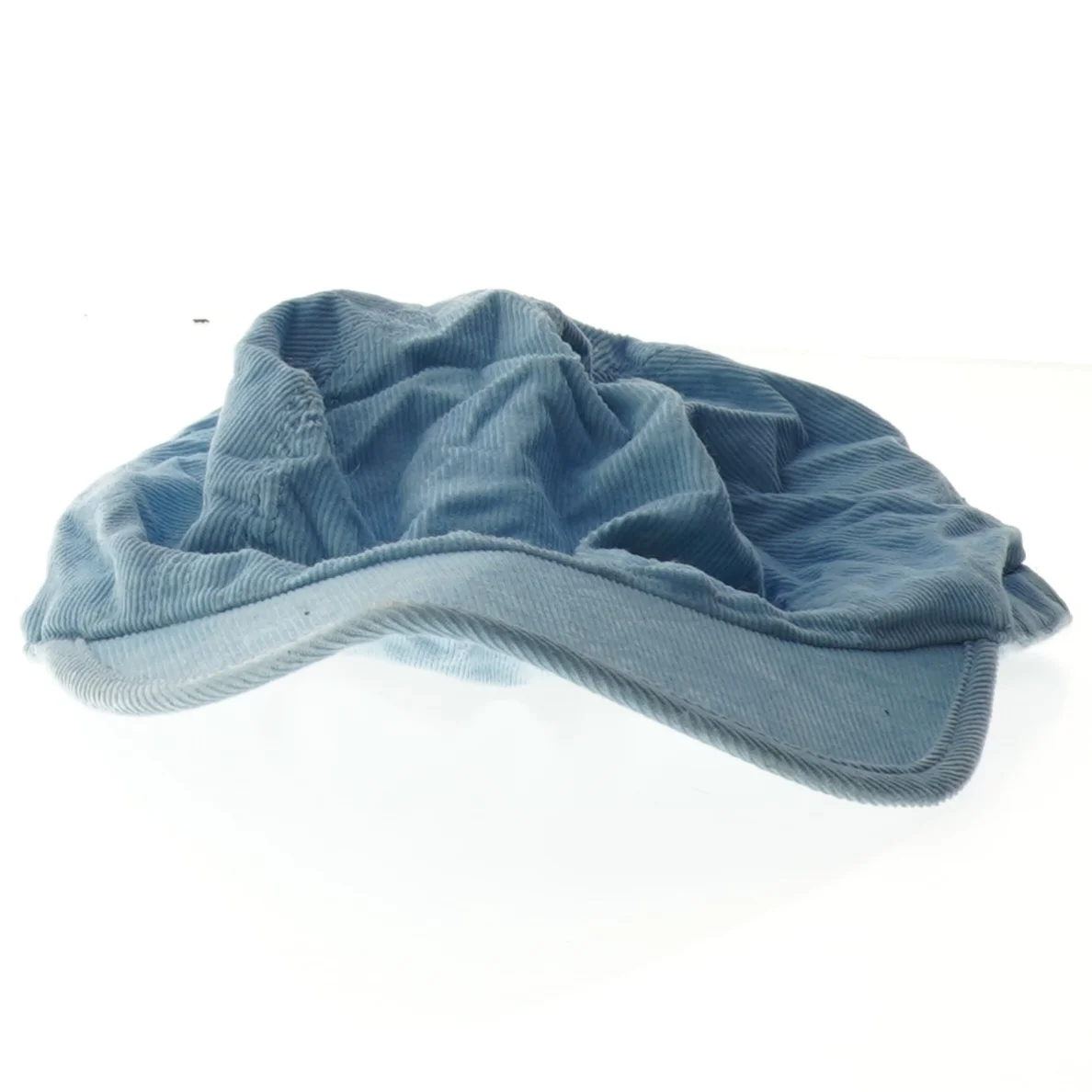 Babycap i blå bomuld (str. 18 cm)