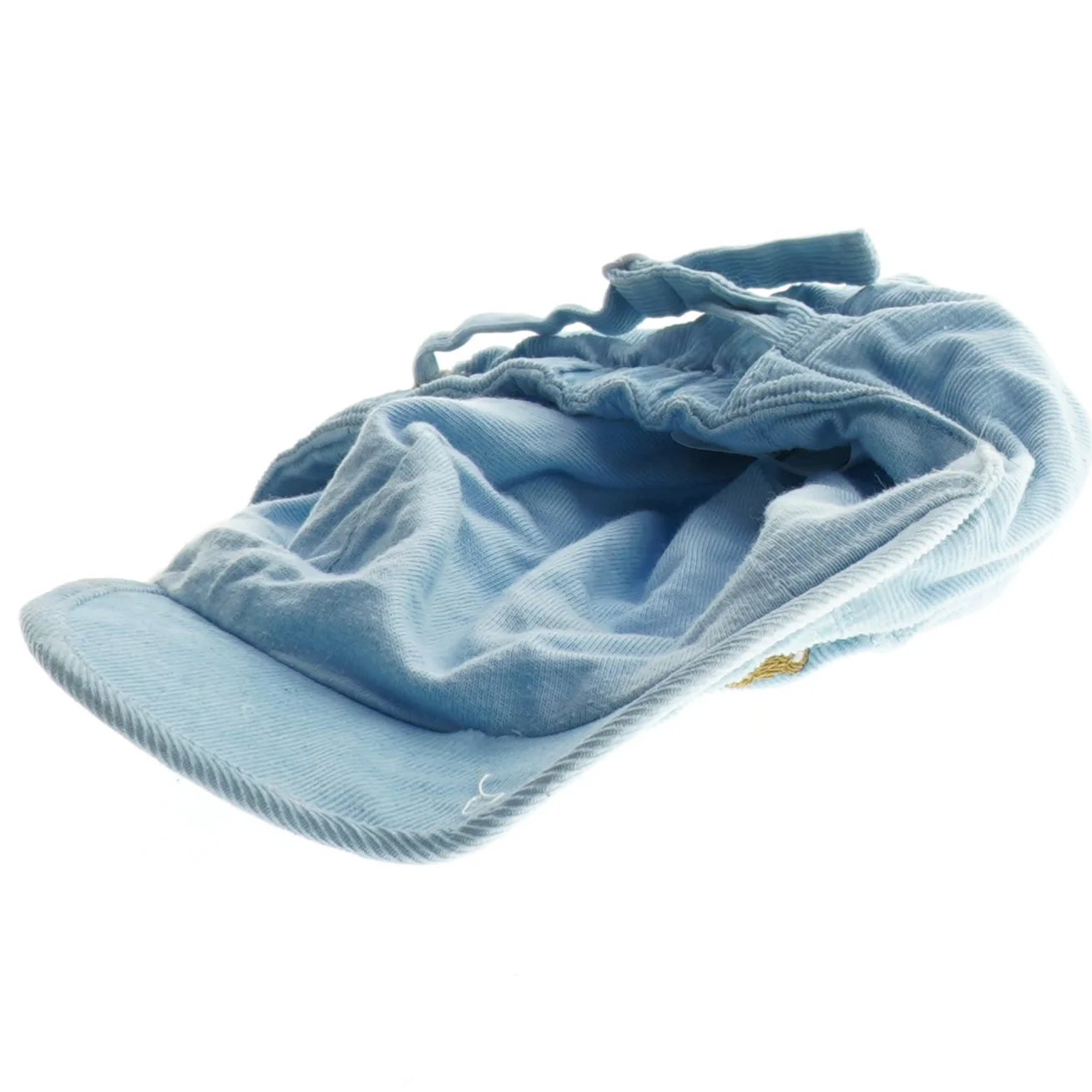 Babycap i blå bomuld (str. 18 cm)