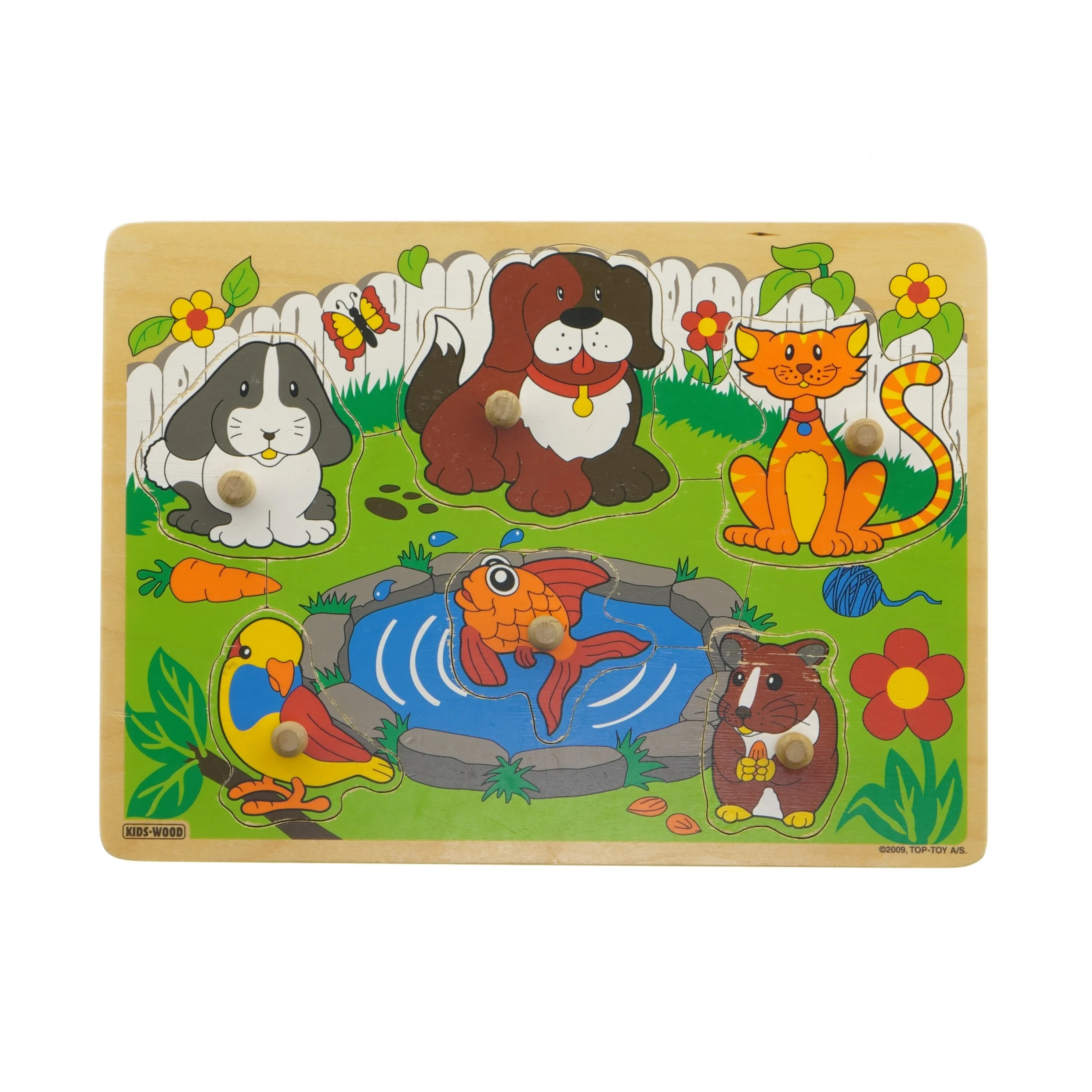 Træ puslespil med dyremotiver fra Kids Wood (str. 28 x 20 cm)