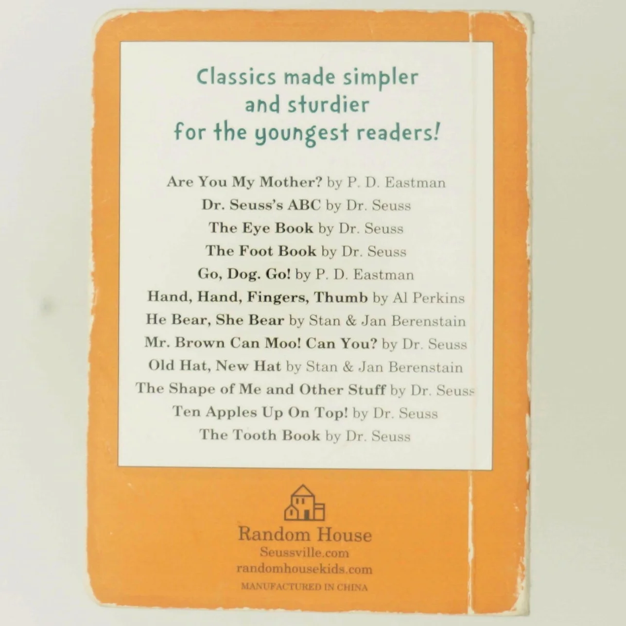 Dr. Seuss 'Hop on Pop' Pappæskebog fra Random House