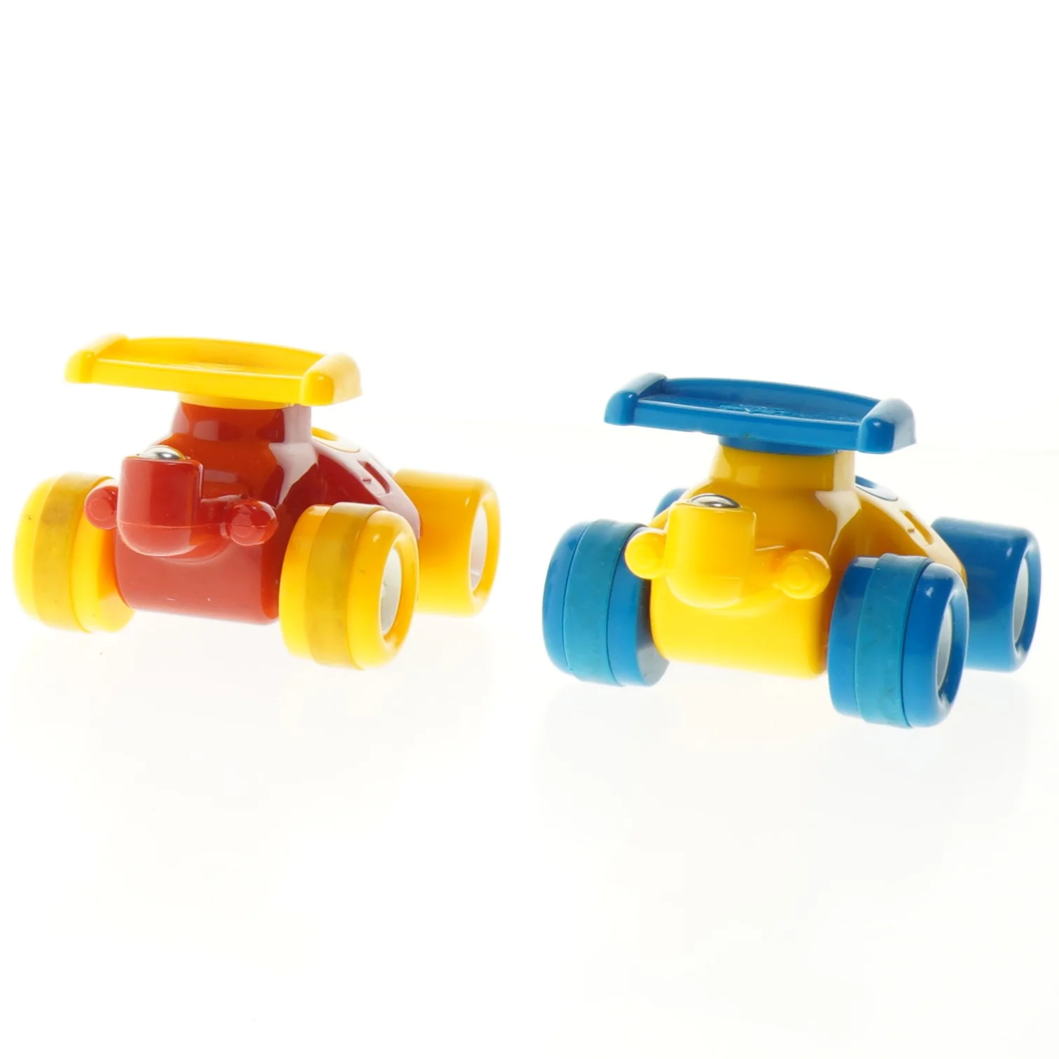 Farverige plastikbyggelastbiler fra Wow (str. 15 x 8 cm)