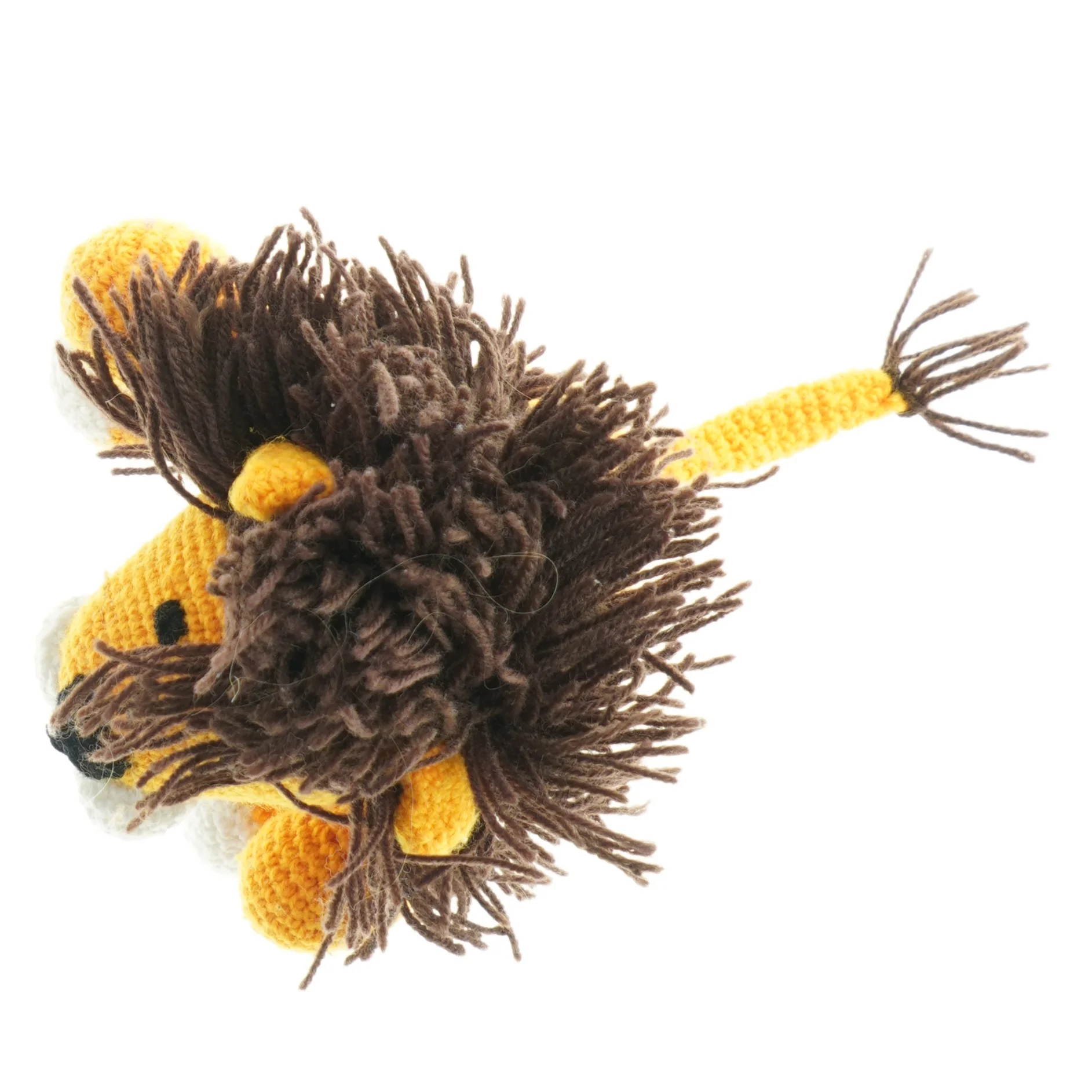 Hæklet løvebamse (str. 25. x 13 cm)