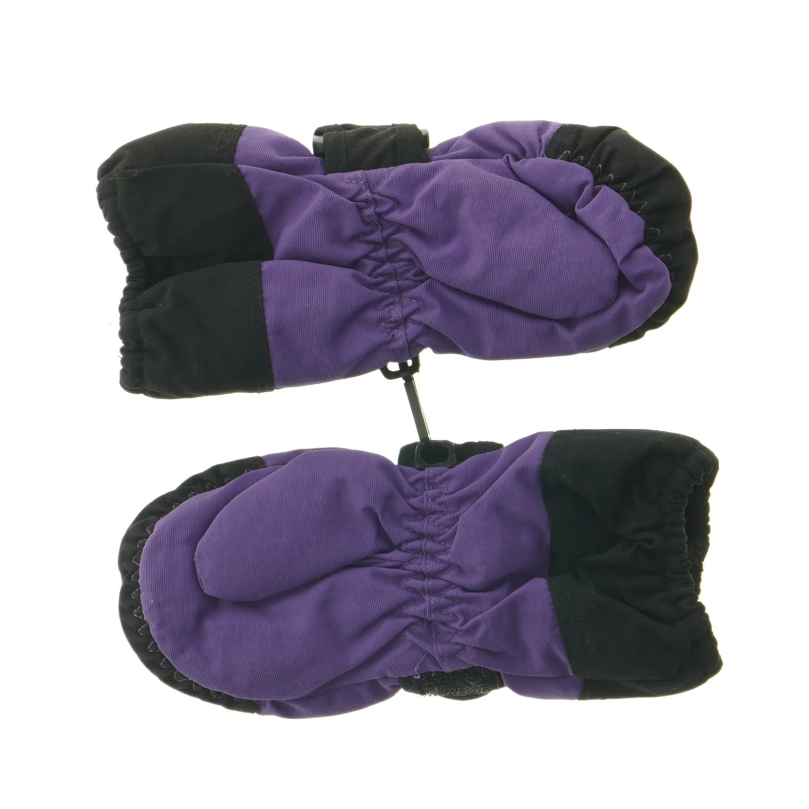 Børnevante, lilla og sort (str. 17 cm)