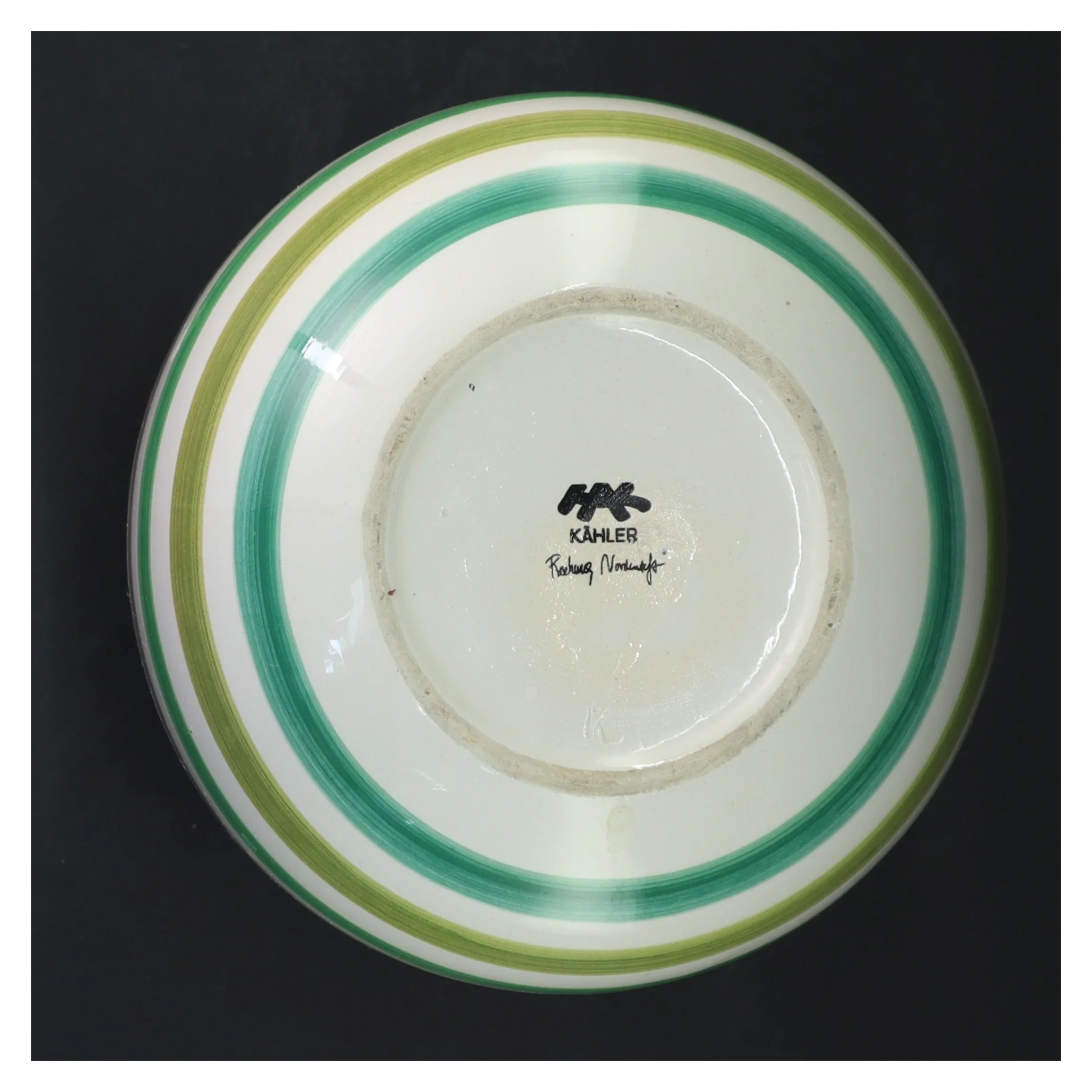 Stribet vase fra Kähler (str. 20x16 cm)