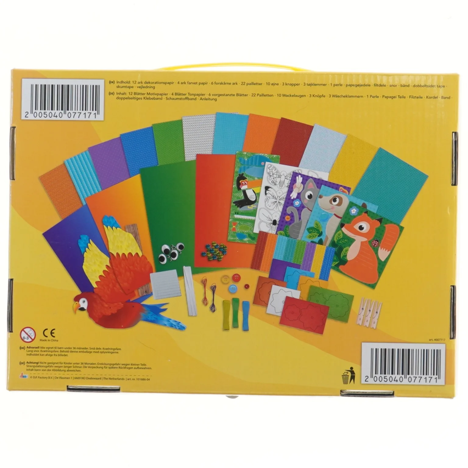 Papir kreativitetsæt til børn (str. 30x22 cm)