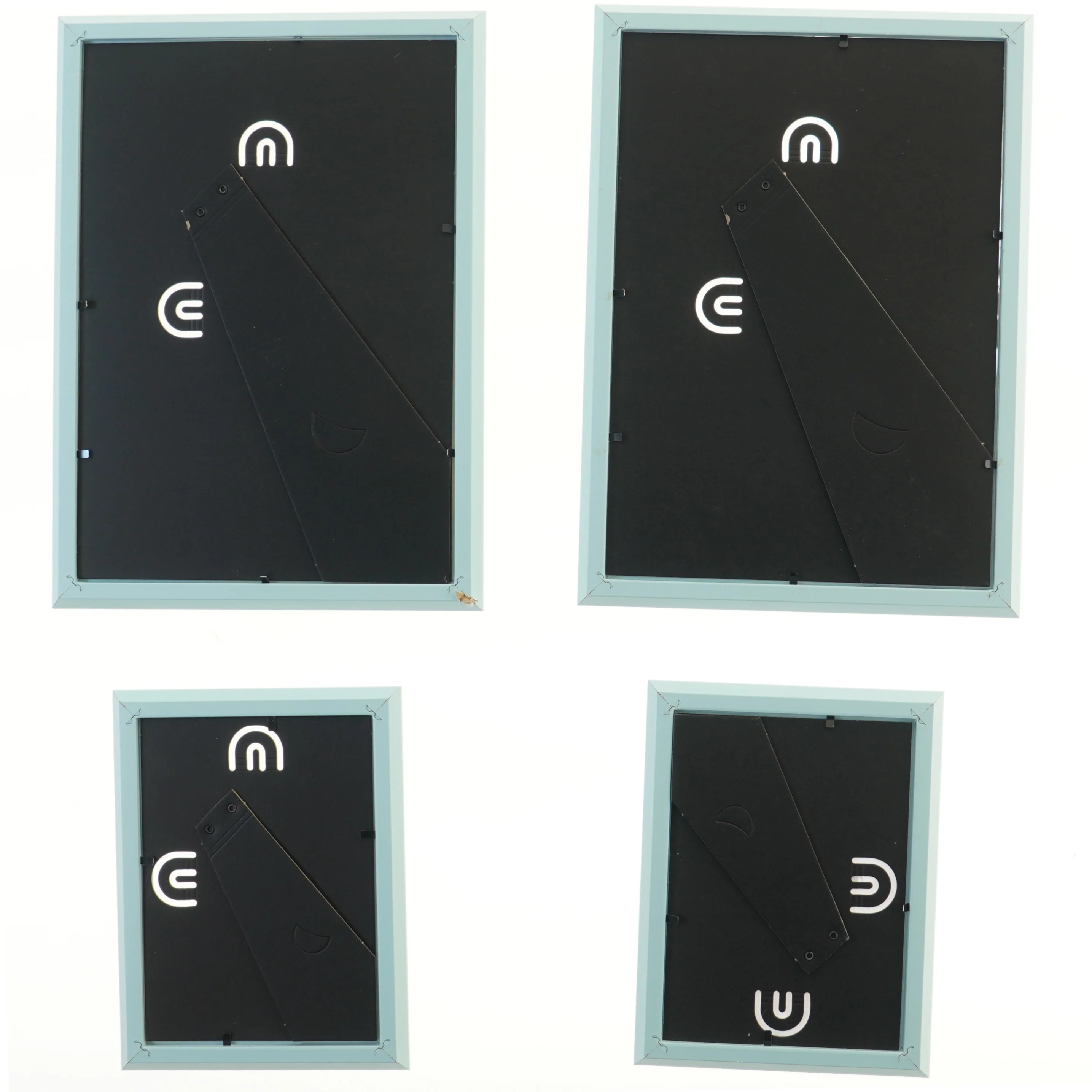 Blå billedramme sæt fra IKEA (str. 2 stk 13x18 & 2 stk. 33,5x24 cm)