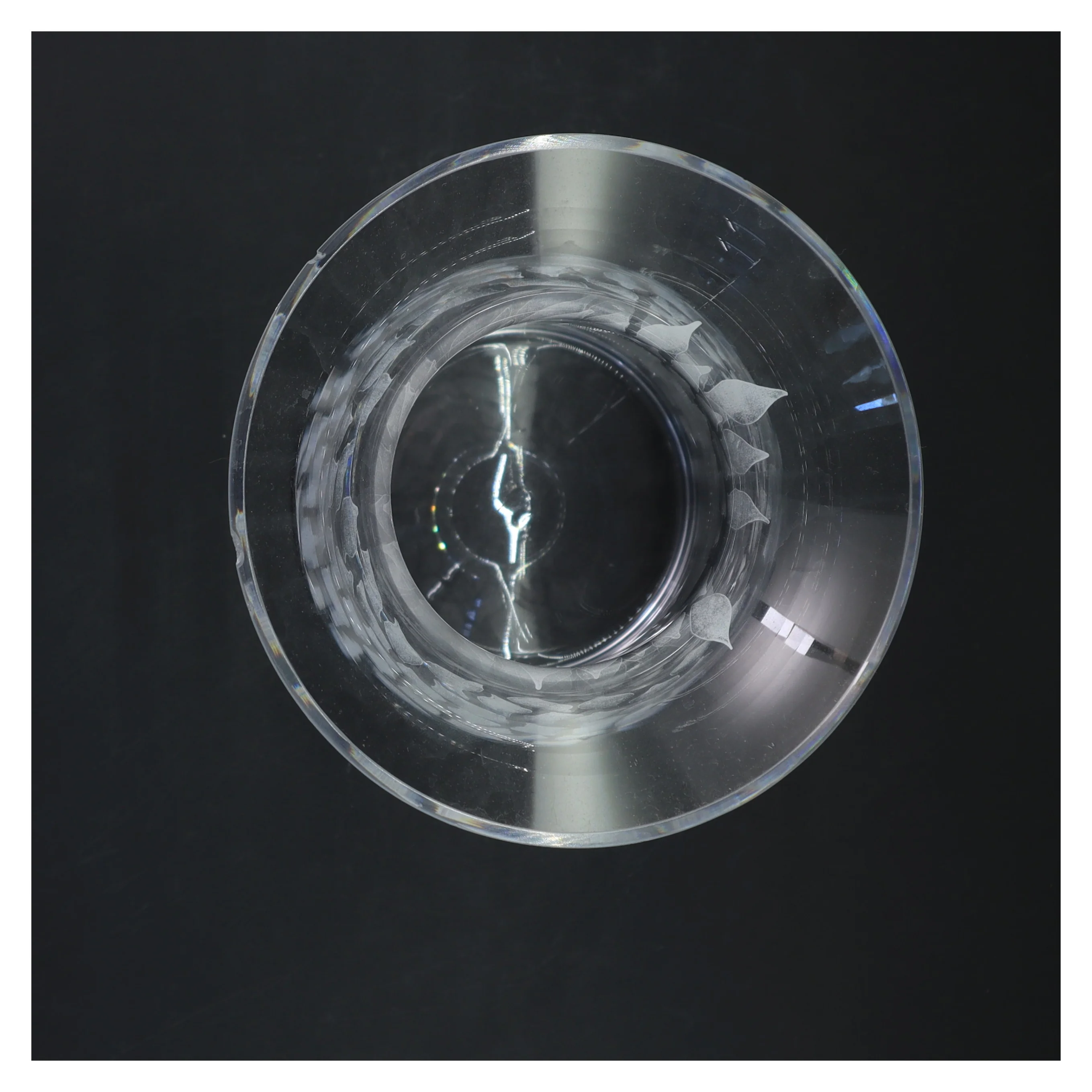 Glasvase fra Rosendahl med mønster (str. 21x15 cm)