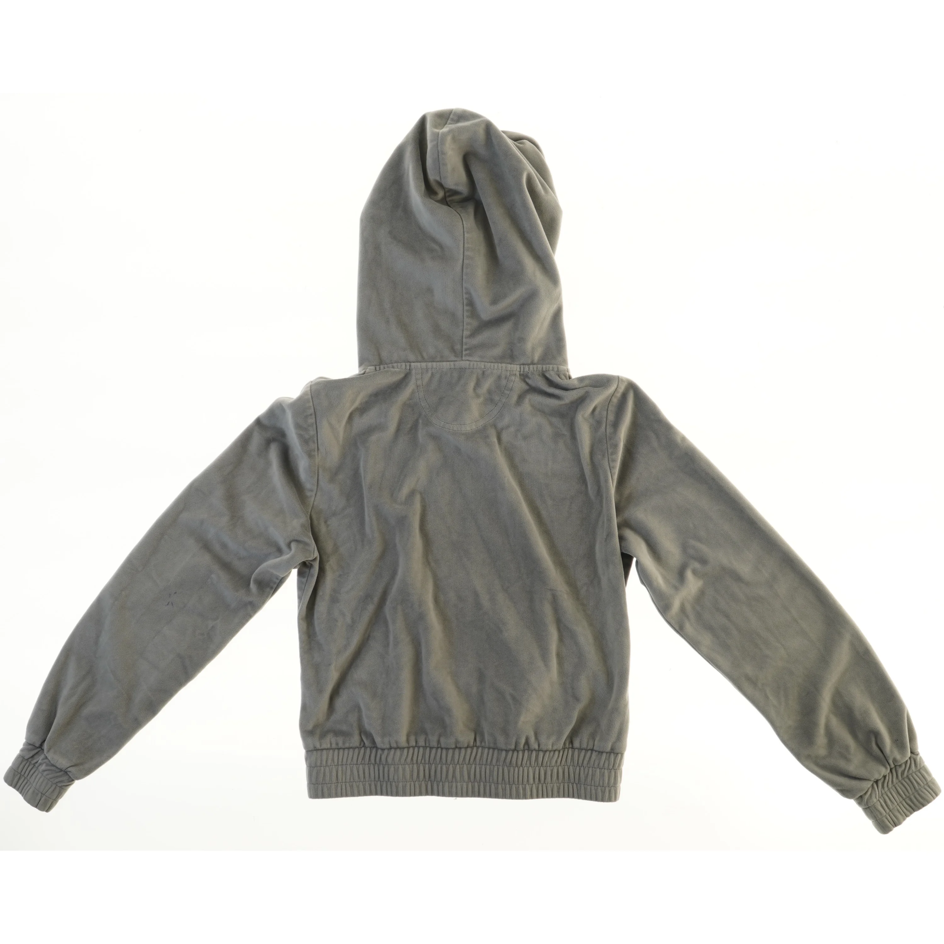 Grå hættetrøje med lynlås fra Hound (str. 146)