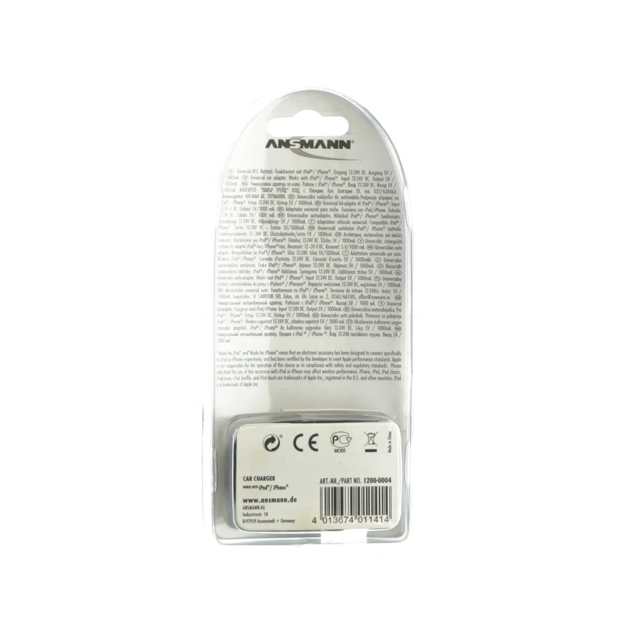 Biloplader til ipad og iphone fra Ans-mann