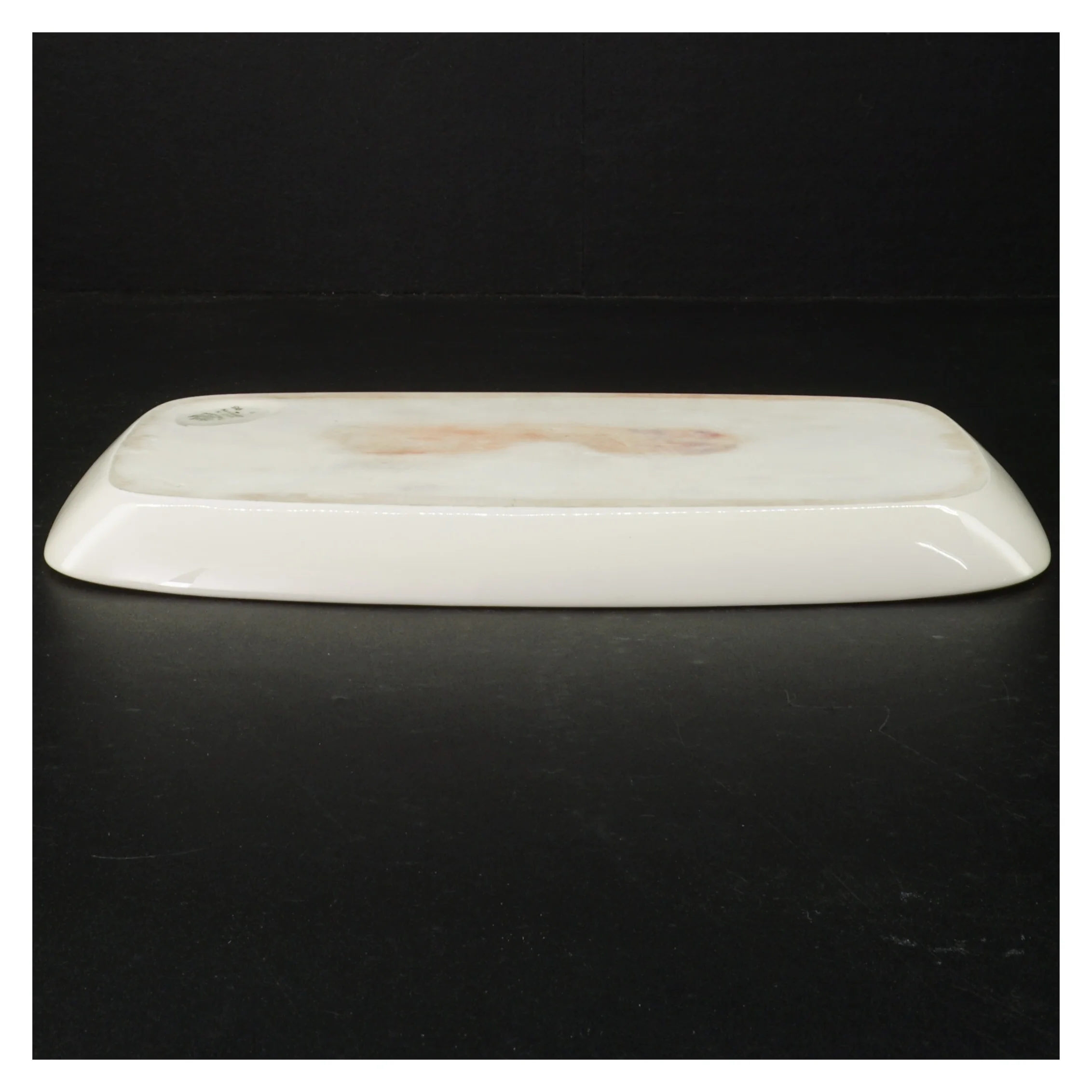 Porcelæn fad med blomstermotiv fra B&G (str. 27,5 x 15,5 cm)