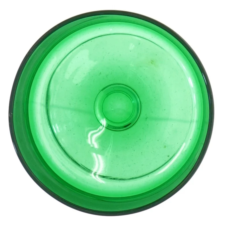 Grønt glas (str. H. 8,5 cm ø. 8,5 cm)
