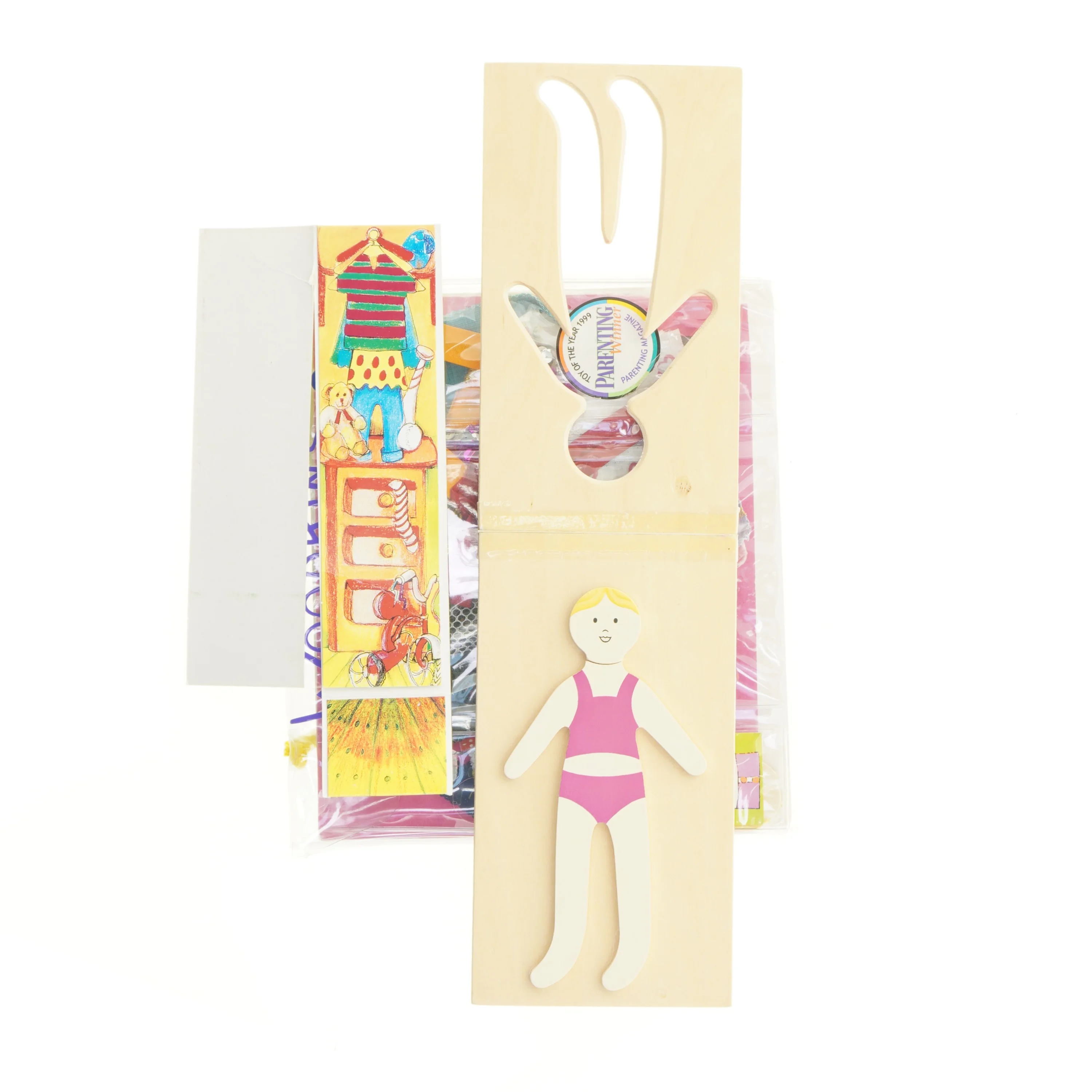 Dukketøj og tilbehørssæt fra Woodkins (str. Bræt 22,5 x 12,5 cm)