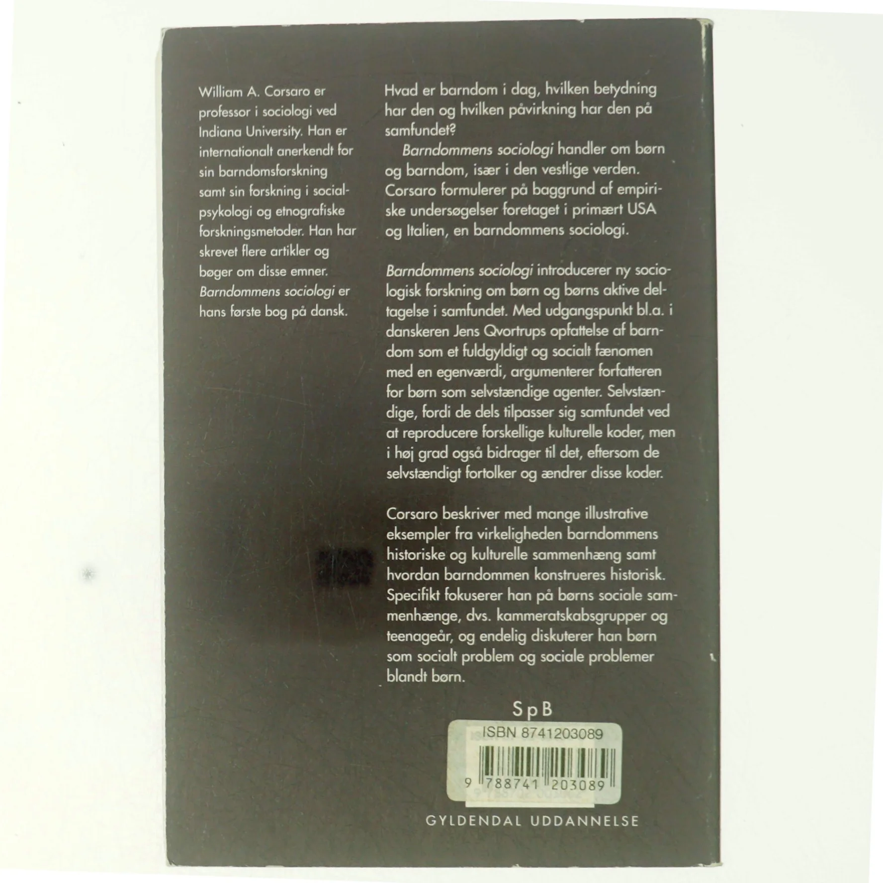 Barndommens sociologi af William A. Corsare(Bog)