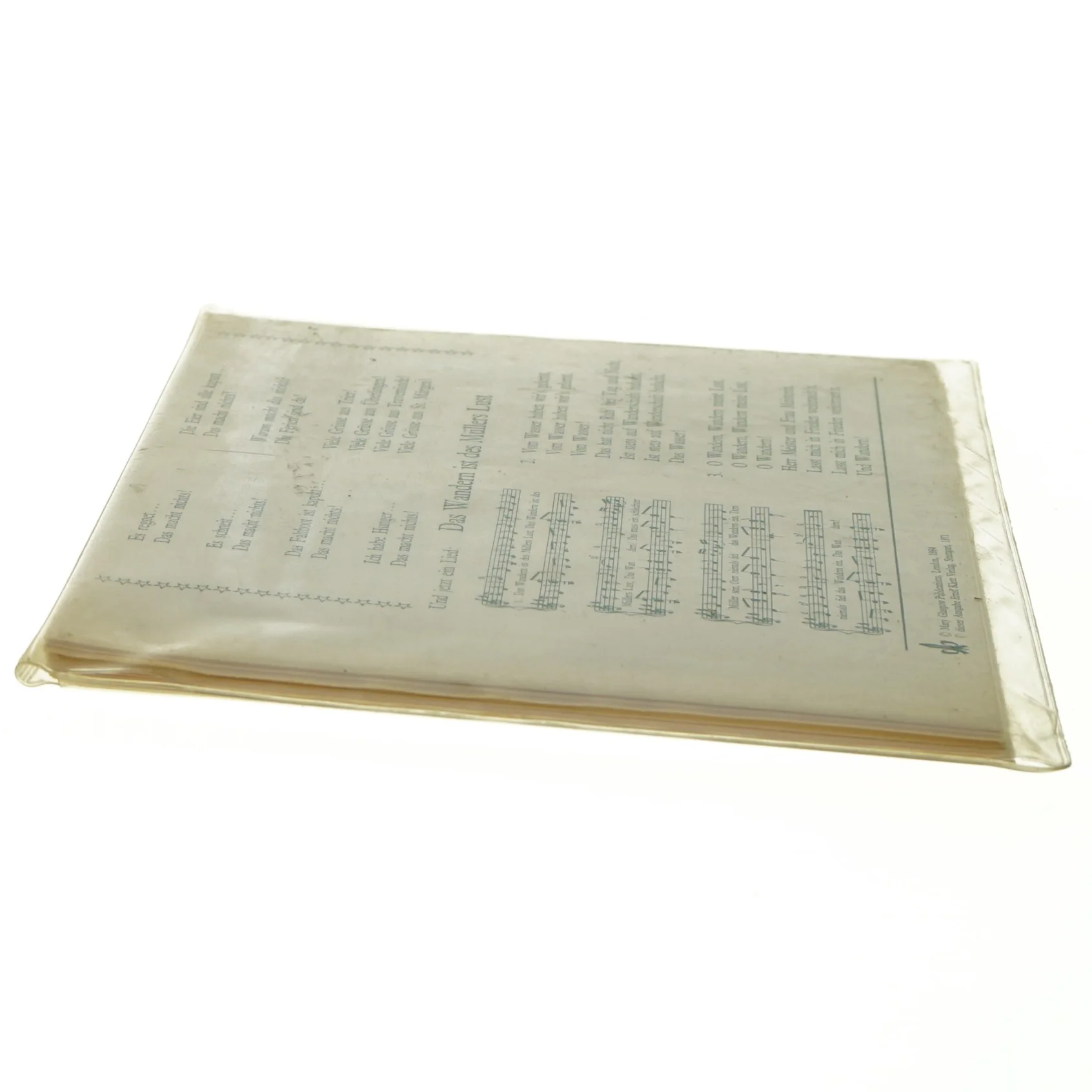 Gammel tysk sangbog fra Okay (str. 24 x 17 cm)