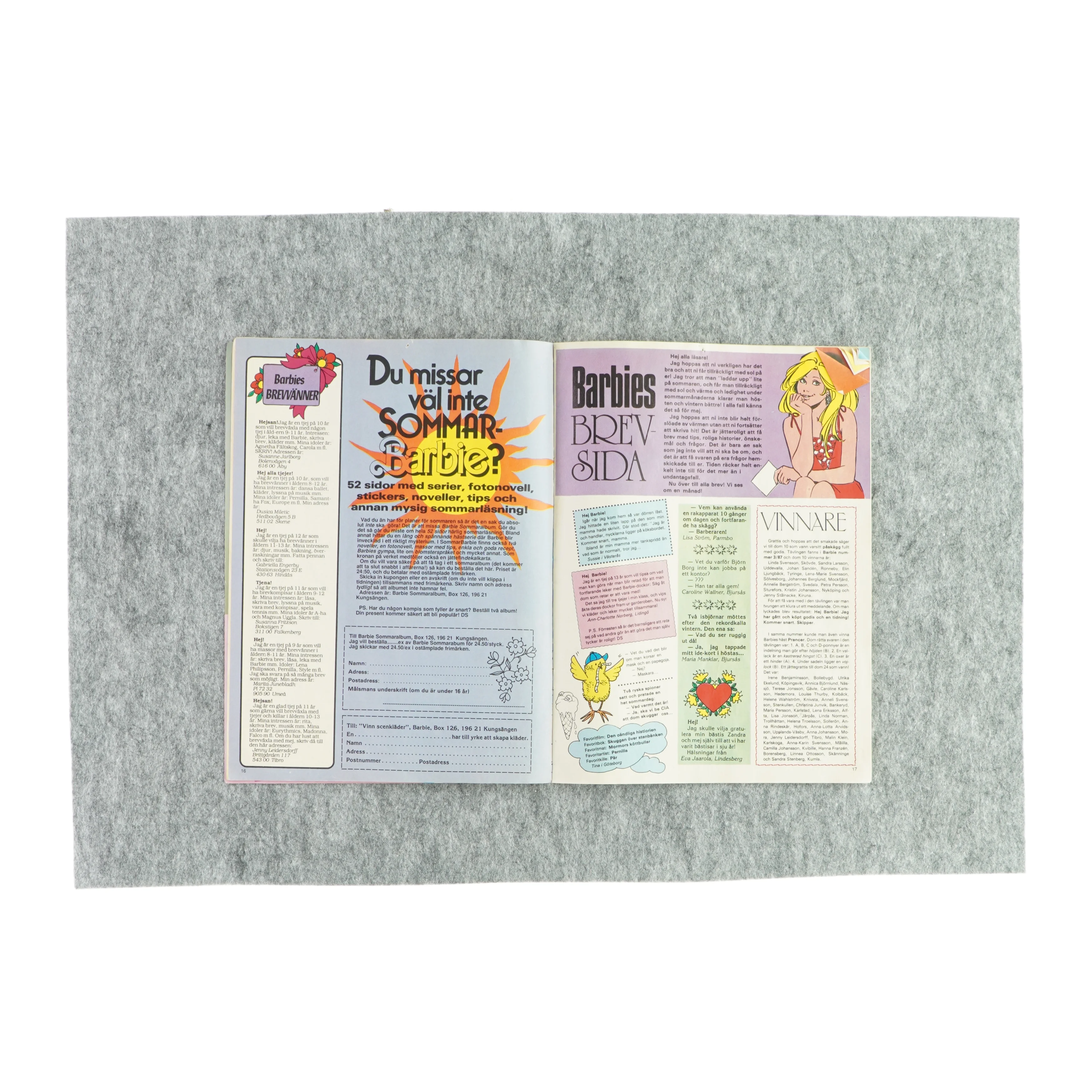 Barbie blad (svensk/norsk)