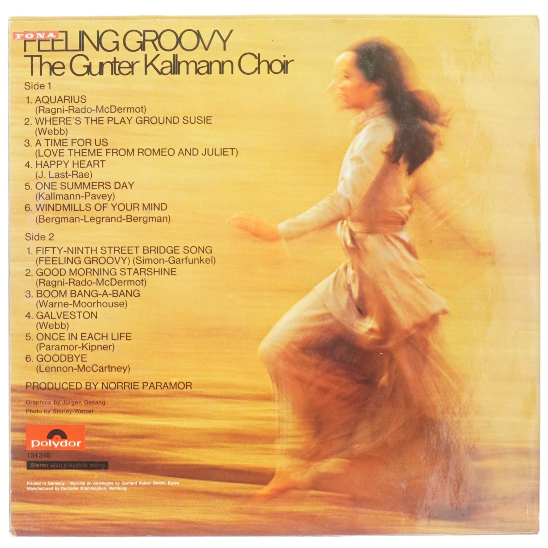 Feeling Groovy the Gunter Kallmann choir fra Polydor Stereo (str. 31 x 31 cm)