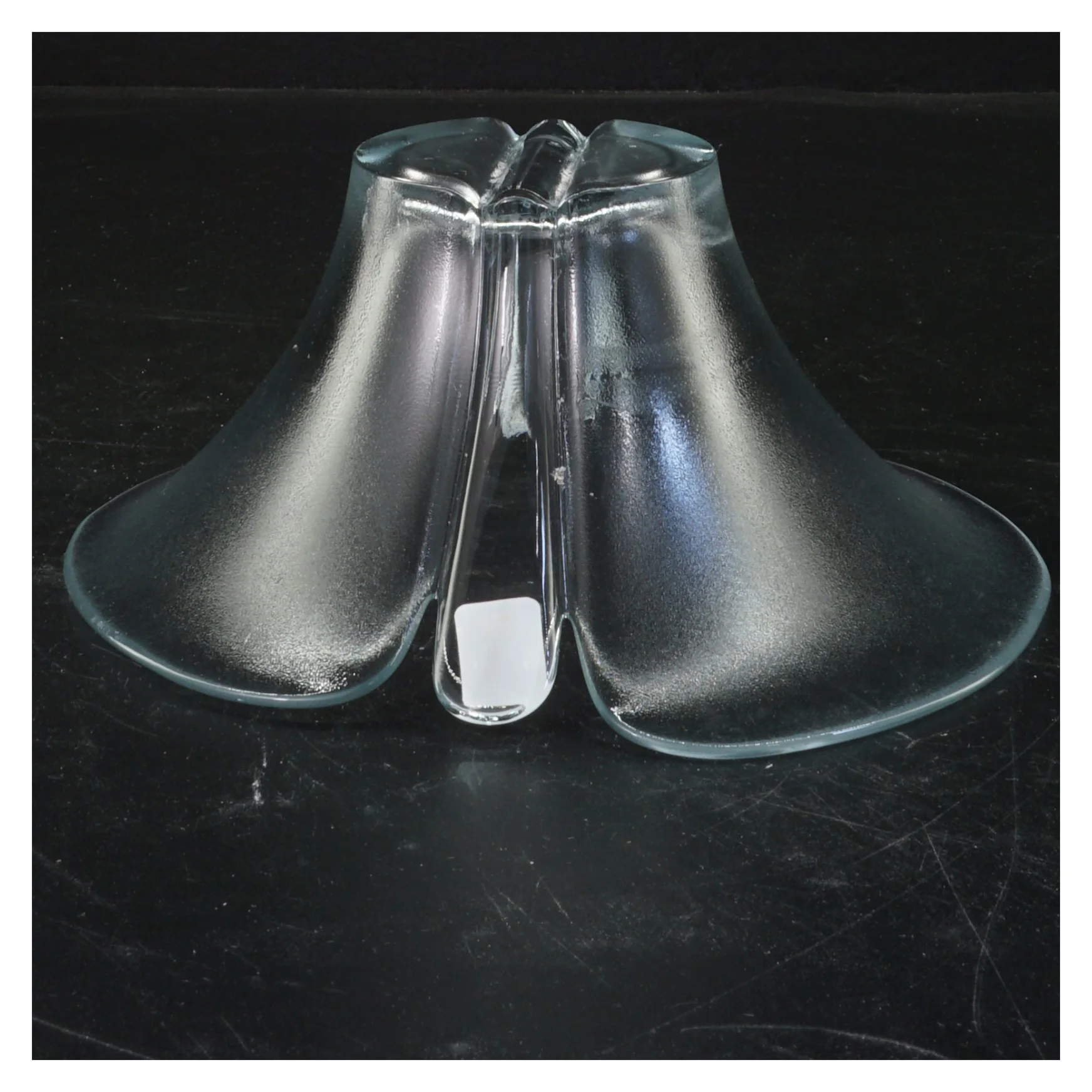 Glas vase fra Holmegård (str. 8x17 cm)