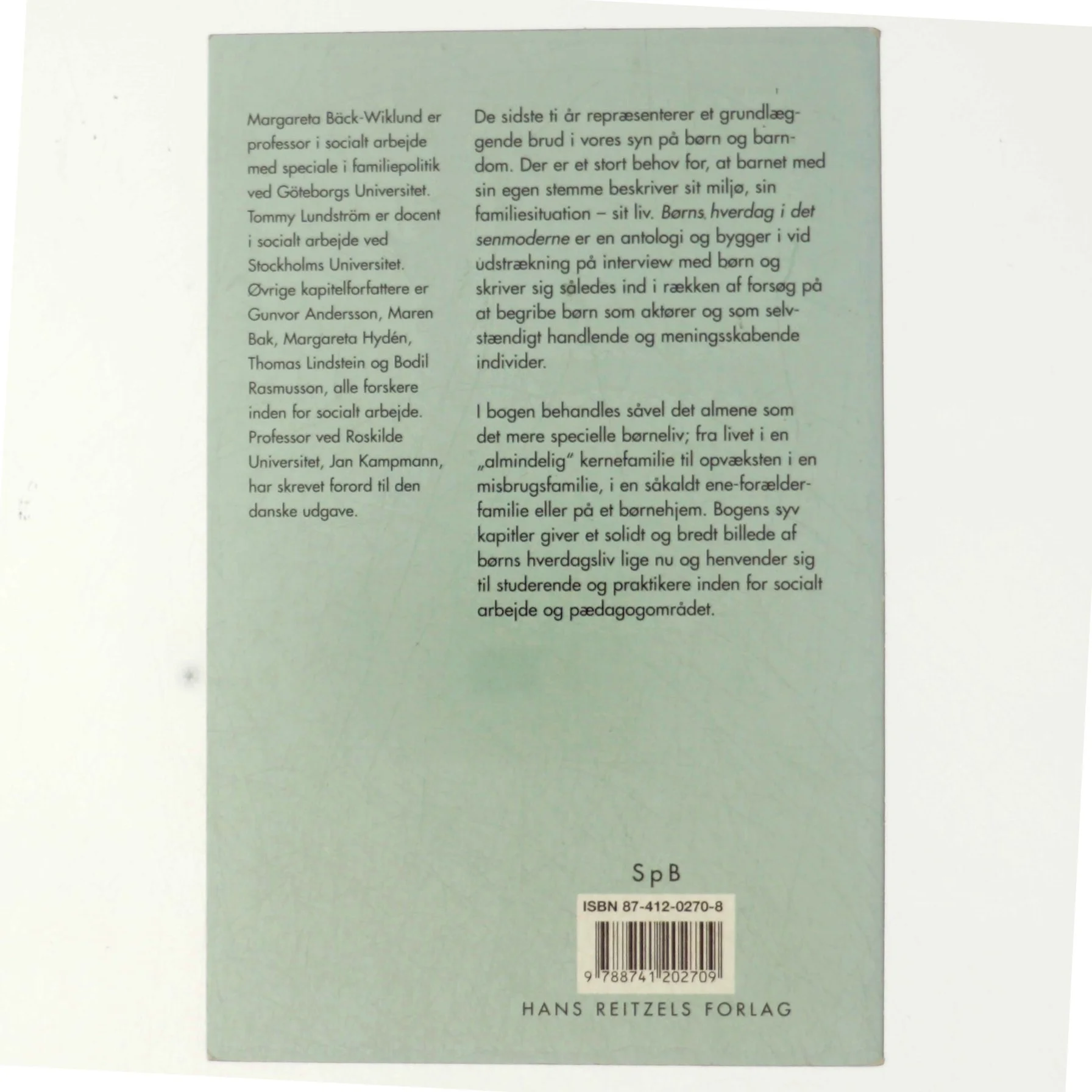 Børns hverdag i det senmoderne (Bog)