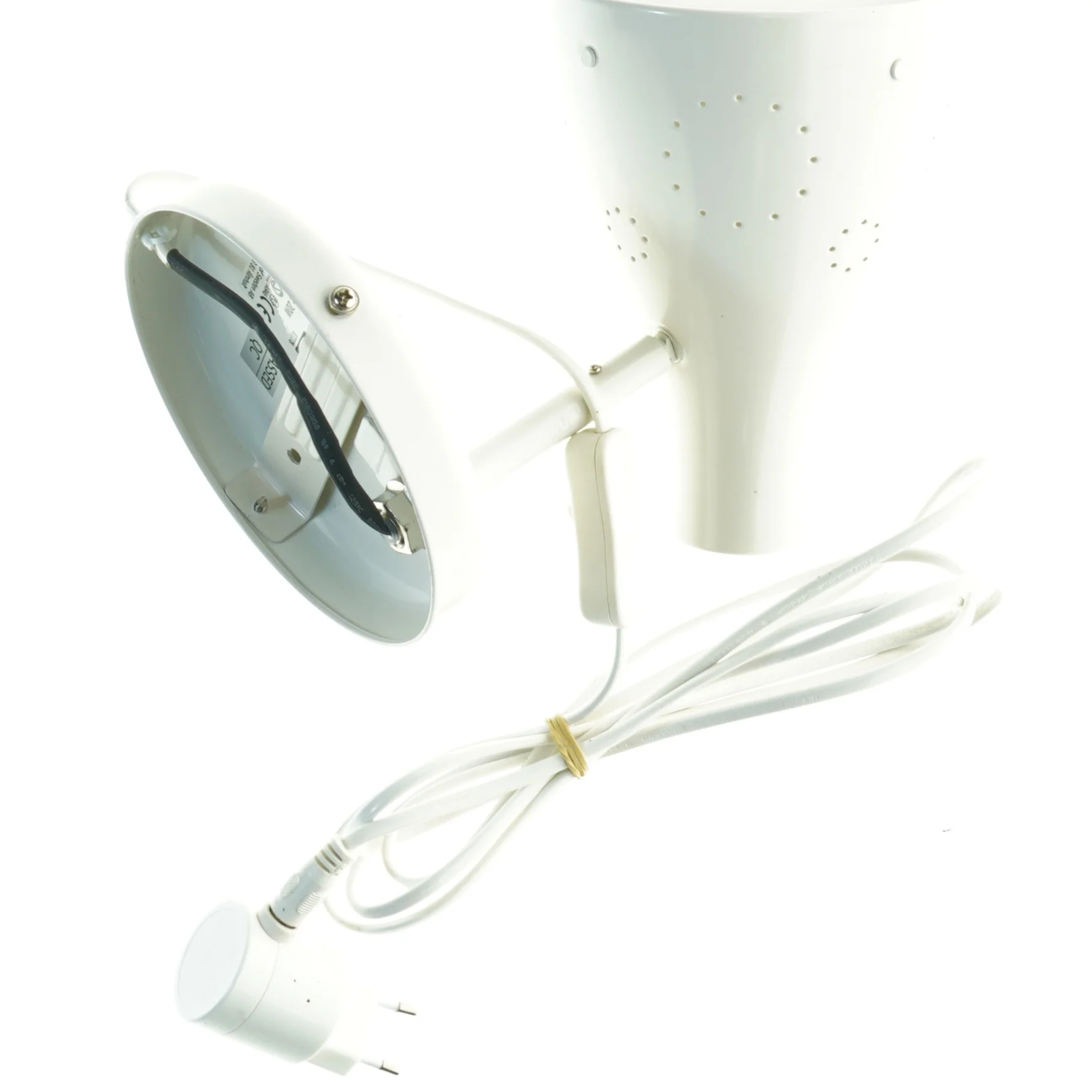 Hvid bordlampe (str. 20 x 17 25 cm)