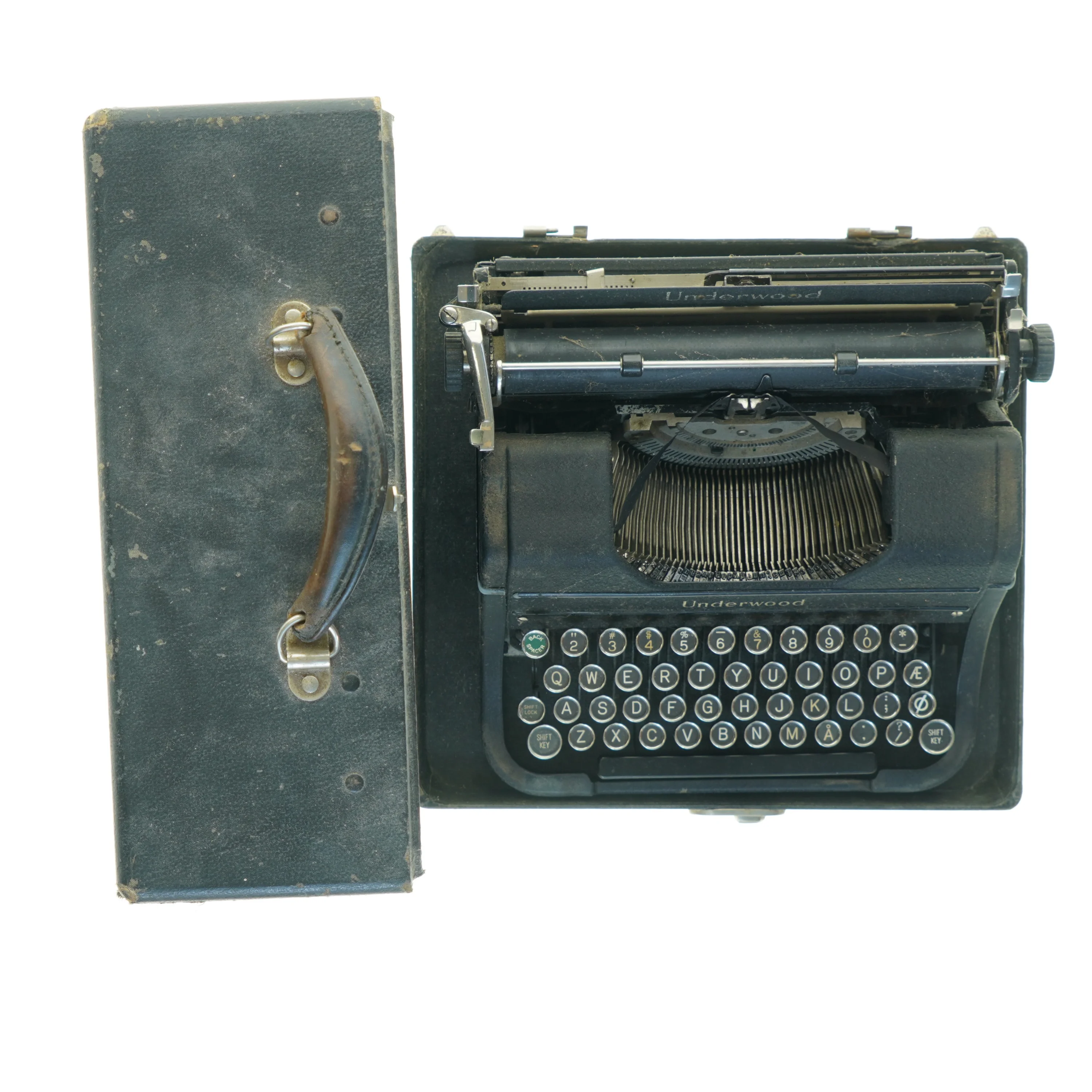 Vintage Underwood skrivemaskine med etui fra Underwood (str. 33 x 14 cm)