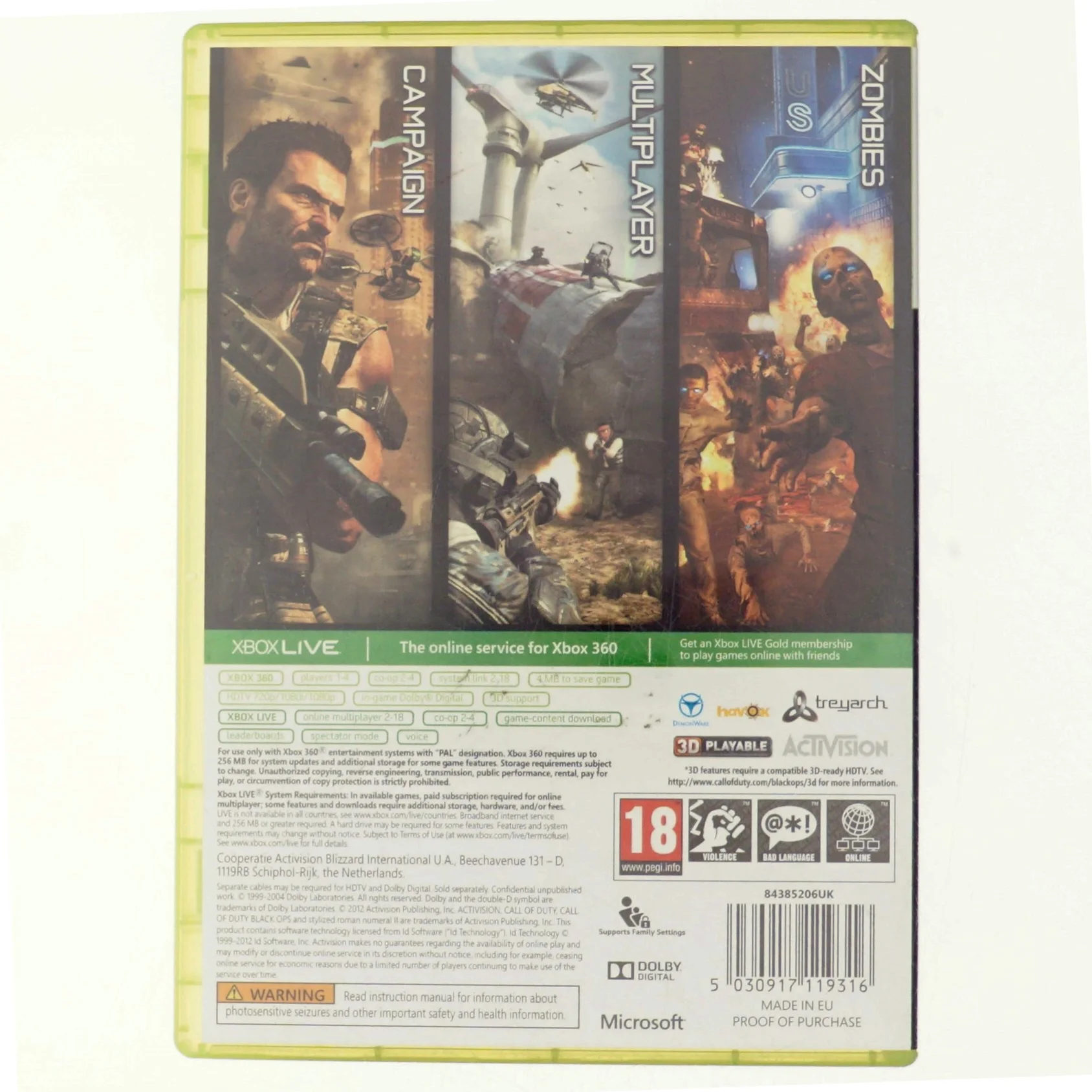 call of duty fra X Box