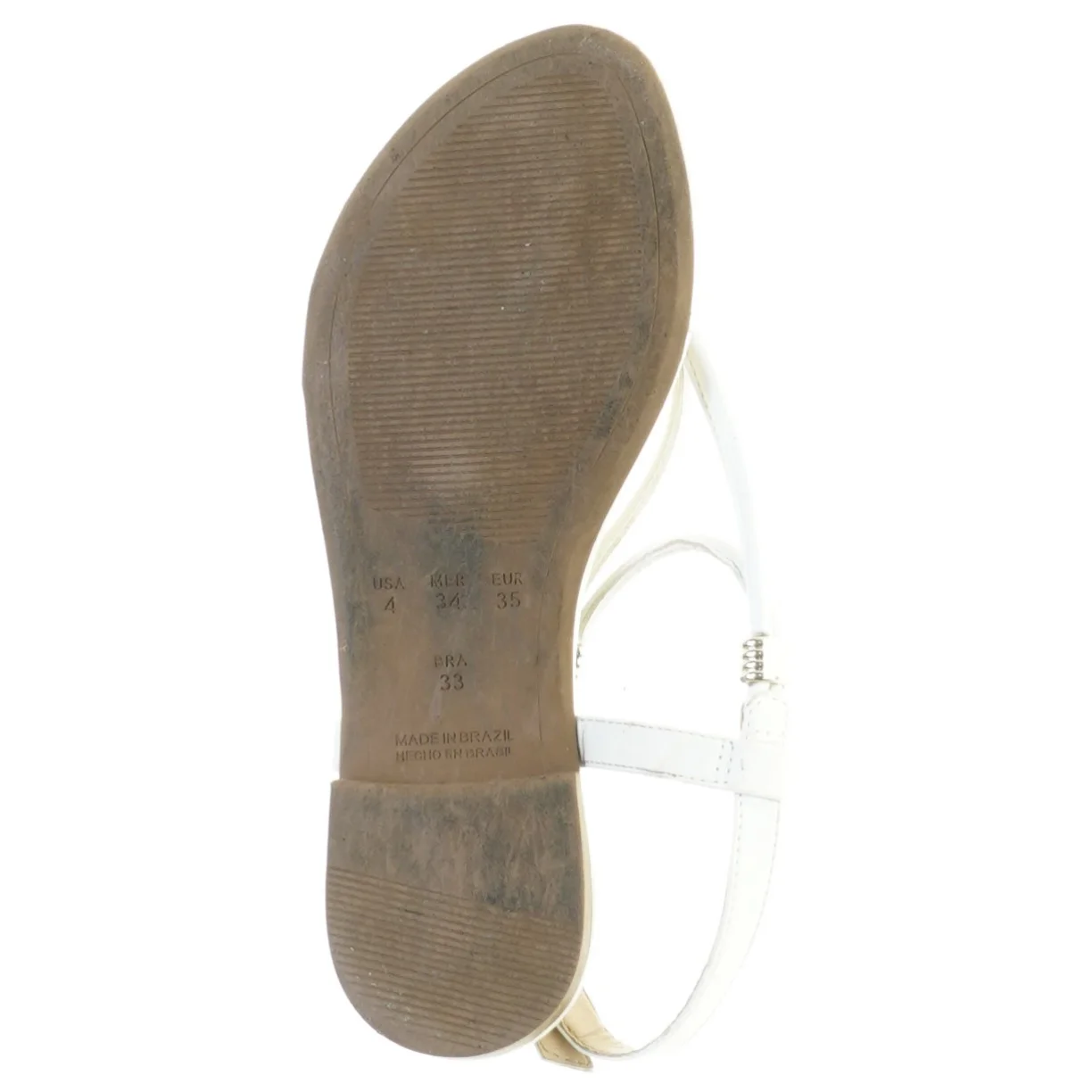 Hvide sandaler med remme fra Seaside (str. 35)