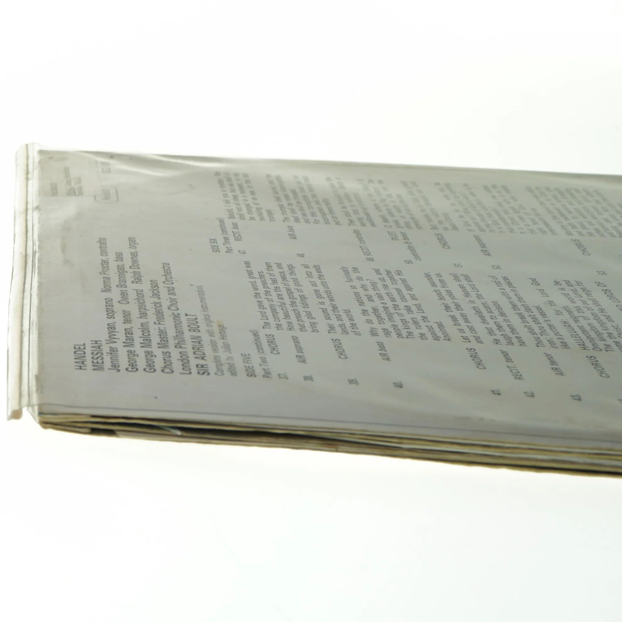 Händel Messiah Vinylplade fra DECCA