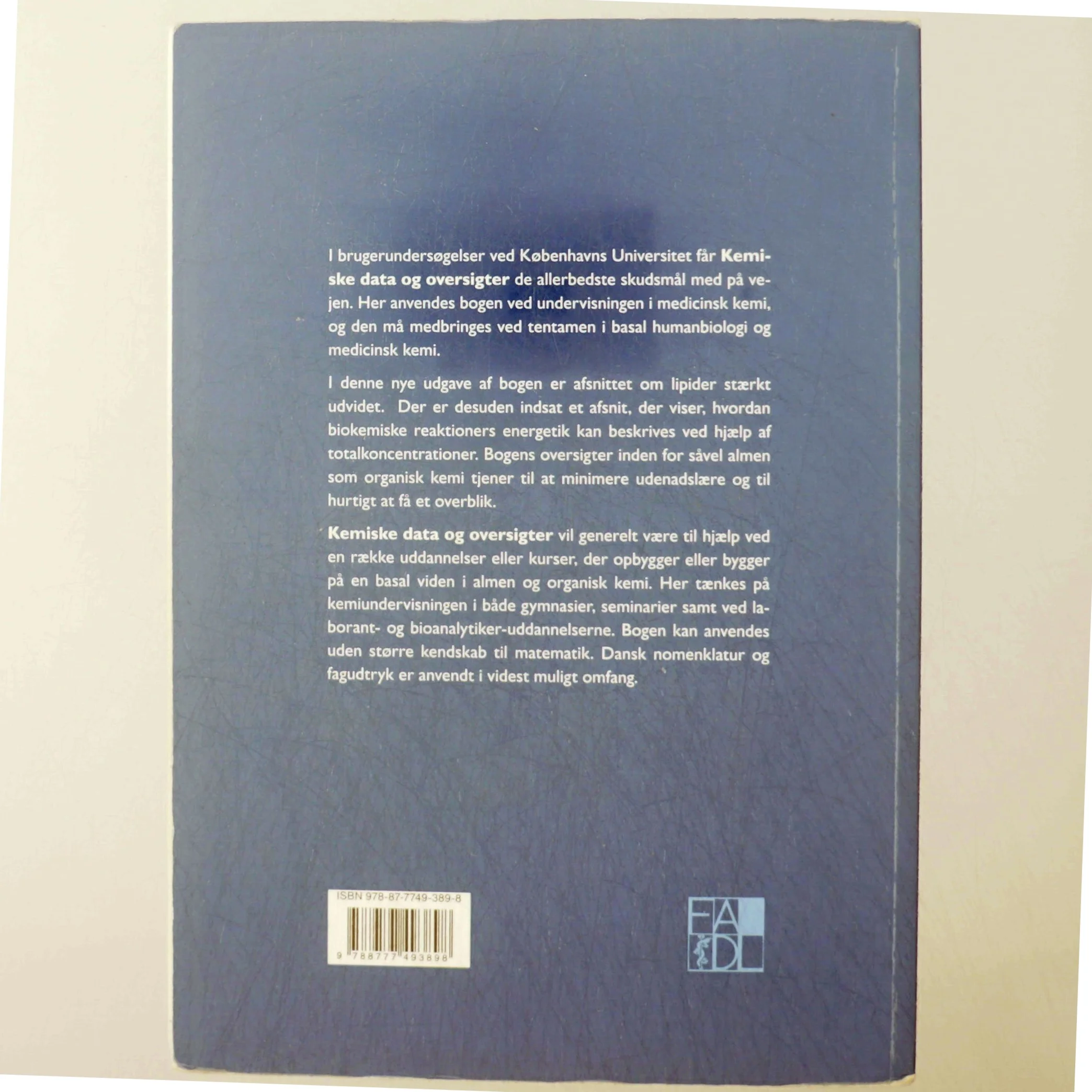 Kemiske data og oversigter (Bog)