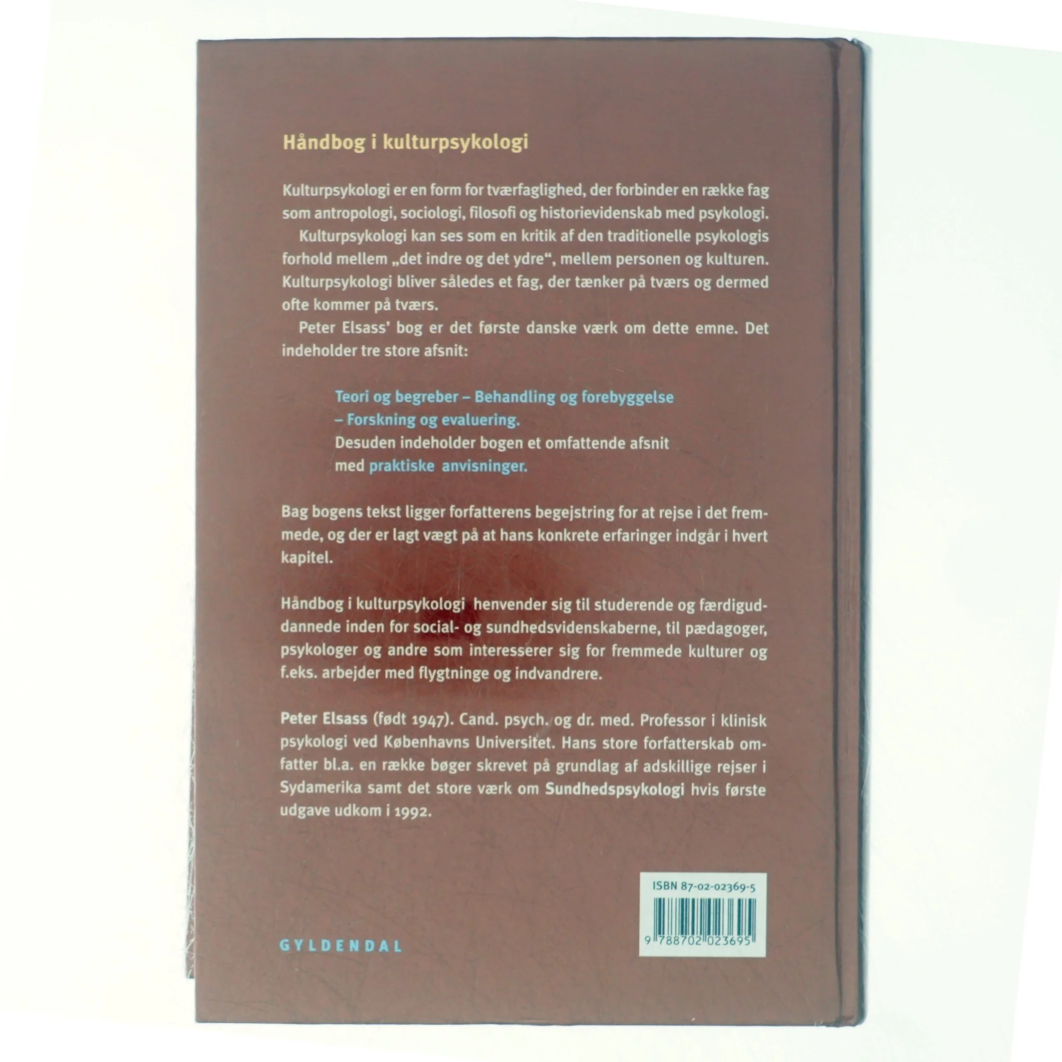 Håndbog i kulturpsykologi af Peter Elsass (Bog)