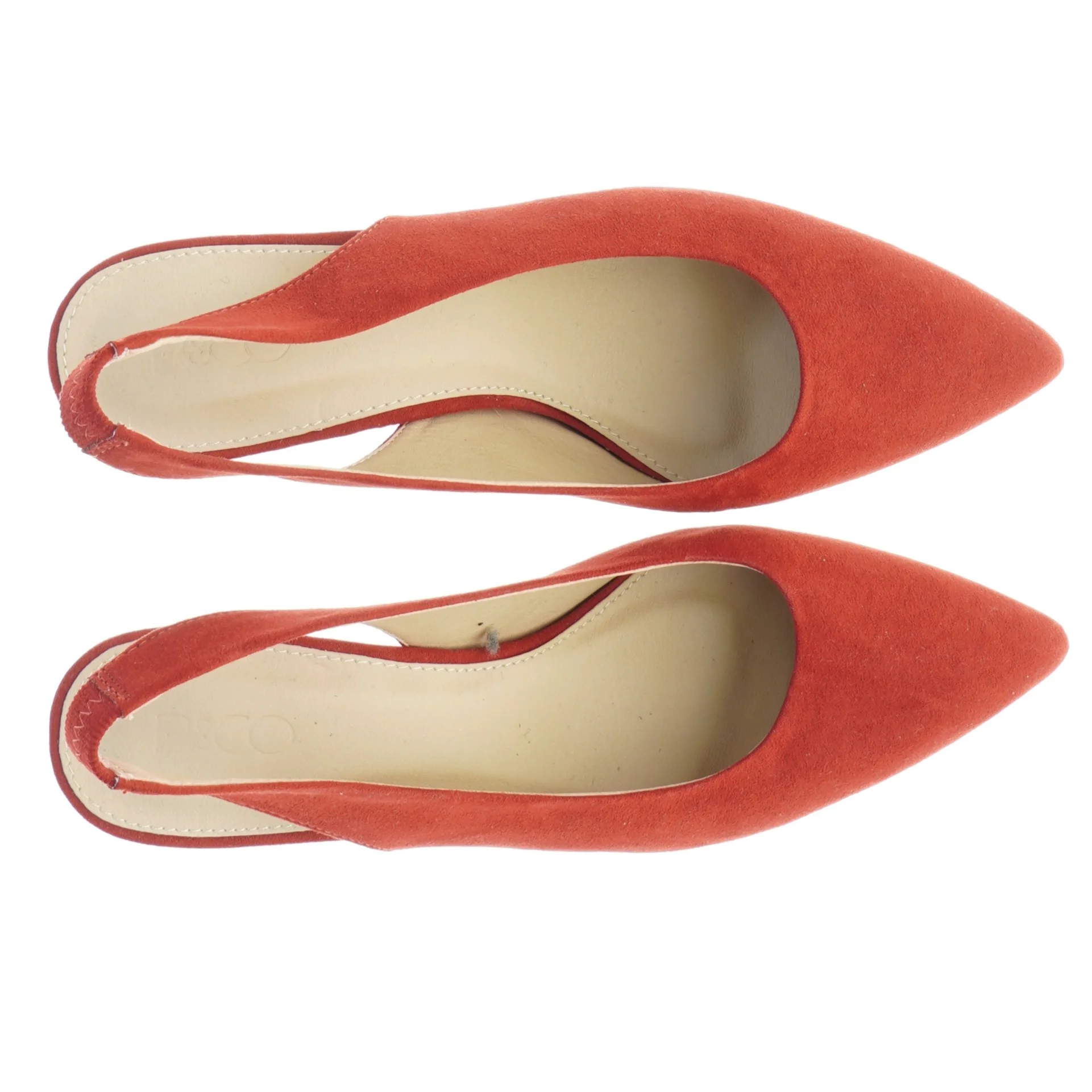 Røde ruskindspumps (str. 38)